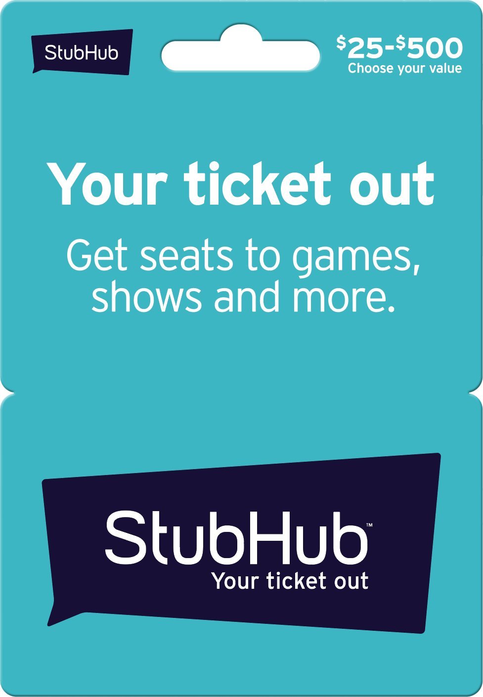 StubHub Gift Card - Perfect for Concert, Sports & Event Tickets - Ideal for Gifts & Last-Minute Entertainment