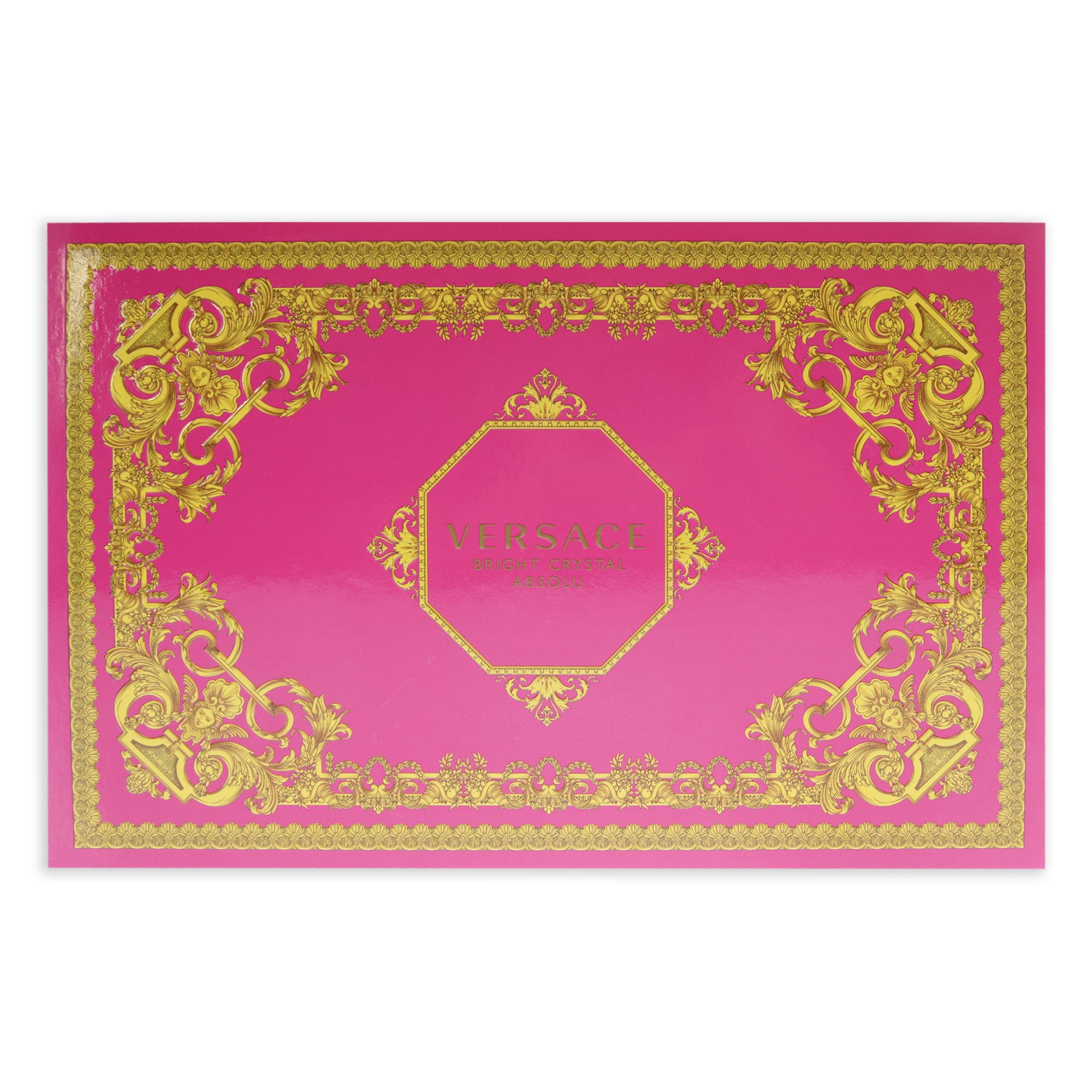 Versace Bright Crystal Absolu Women's Perfume Gift Set - 3oz EDP Spray, 3.4oz Shower Gel & Body Lotion with Luxury Bag - Floral Fruity Fragrance for Date Night, Wedding & Special Occasions