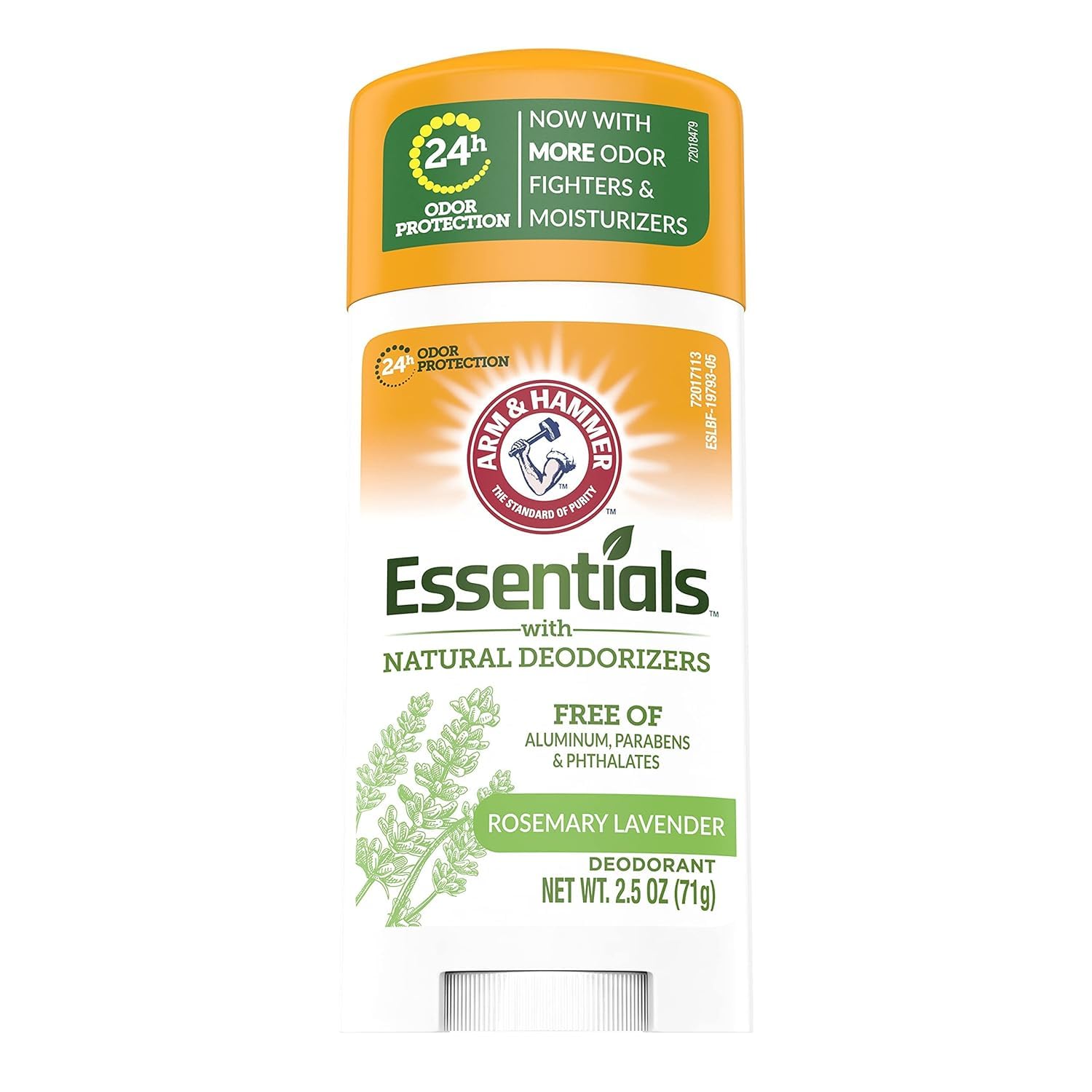 ARM & HAMMER Essentials Natural Deodorant for Women & Men - Aluminum Free, Baking Soda Based, 24 Hour Odor Protection - Perfect for Gym, Work & Daily Freshness