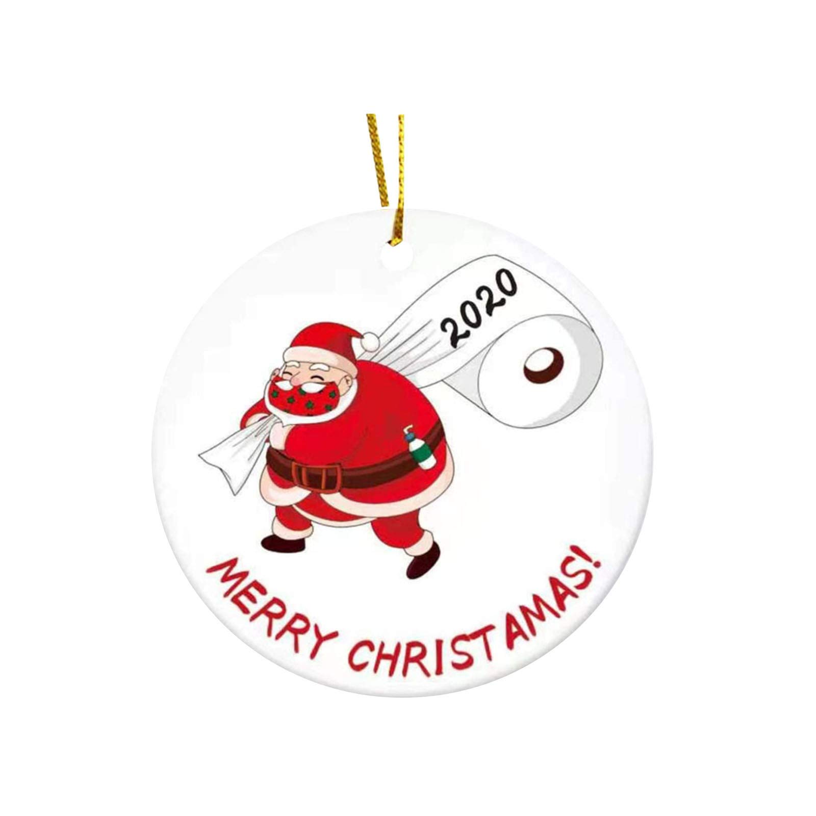 Homebaby 2020 LED Christmas Tree Ornaments - Faceless Santa Pendant Decorations for Holiday DIY Tree Decor (One Size) - Perfect for Xmas Party, Home & Office Decoration