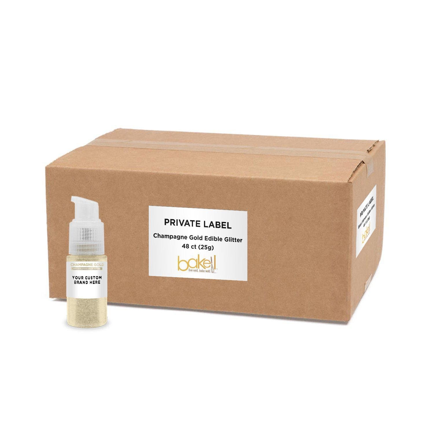 Premium Champagne Gold Tinker Dust® Glitter Spray with Pump - Bulk Wholesale Case for Private Label | Perfect for Nail Art, Body Shimmer & DIY Crafts