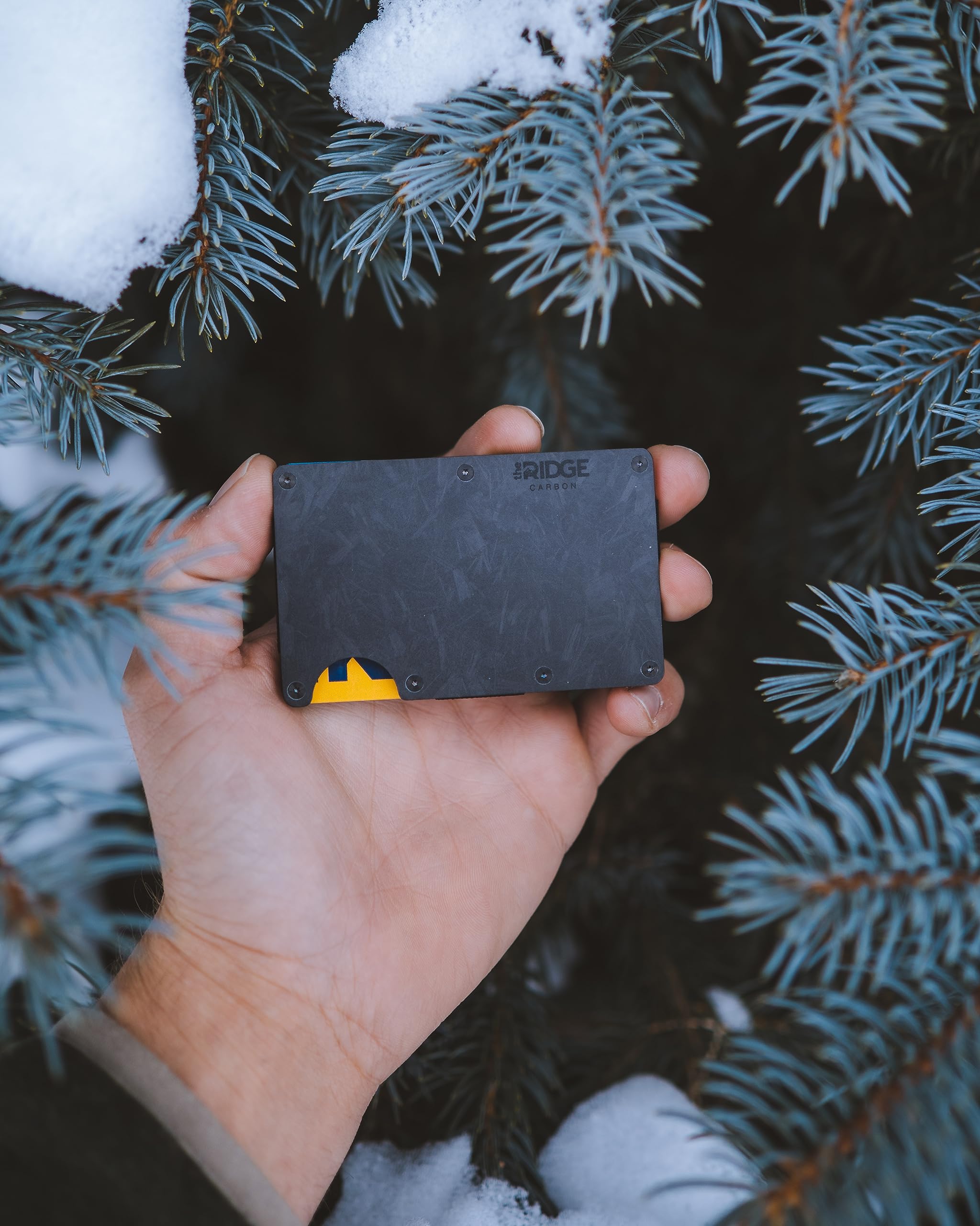 Ridge Forged Carbon Slim Minimalist RFID Wallet for Men - Front Pocket Card Holder & Money Clip | Perfect for Travel, Everyday Carry, and Secure Contactless Payments