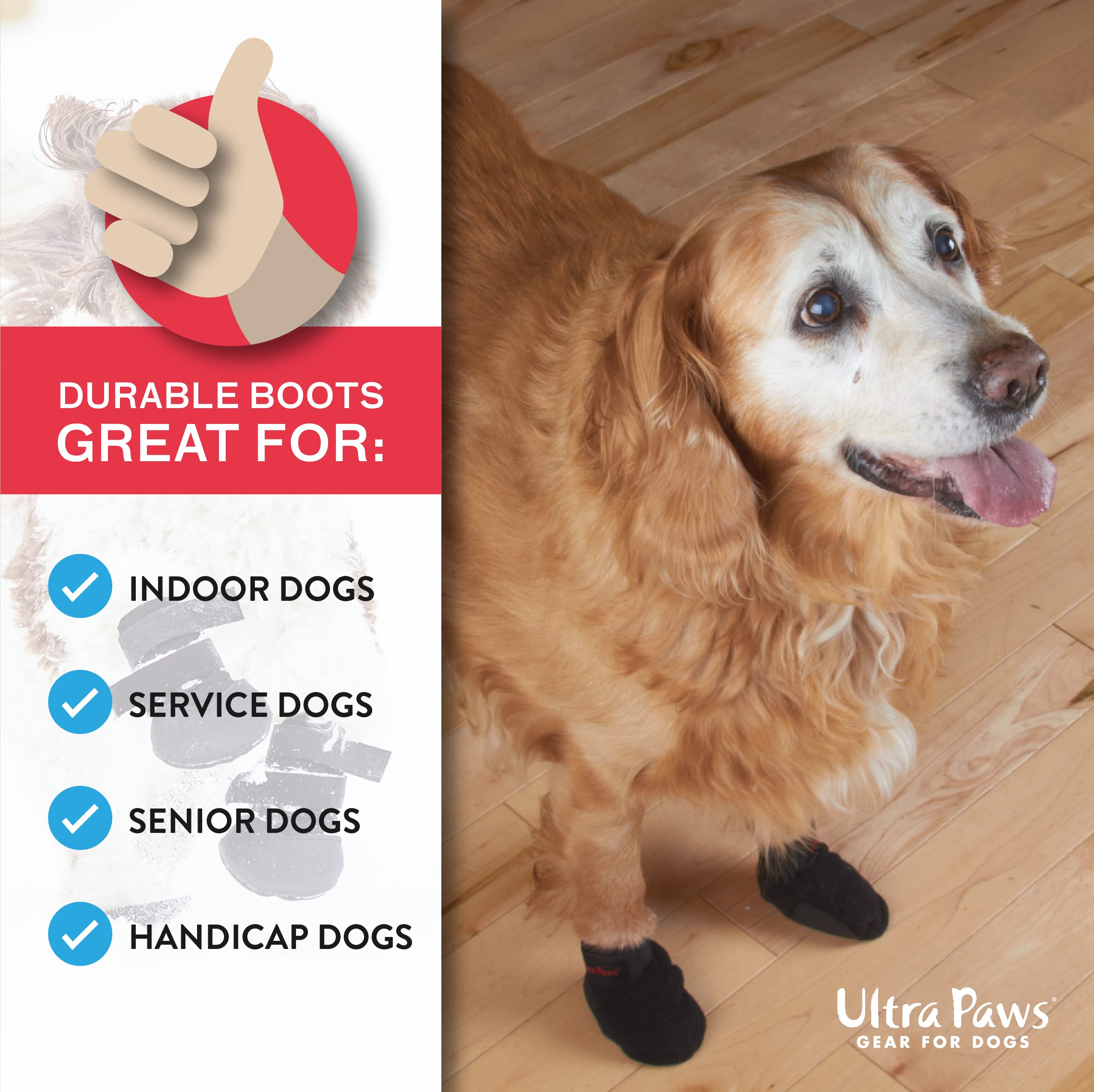 Durable Dog Boots for Medium Dogs - Size 5 | Waterproof & Heat Resistant Paw Protectors for Hot Pavement | Lightweight Dog Shoes for Walking, Hiking & Outdoor Adventures