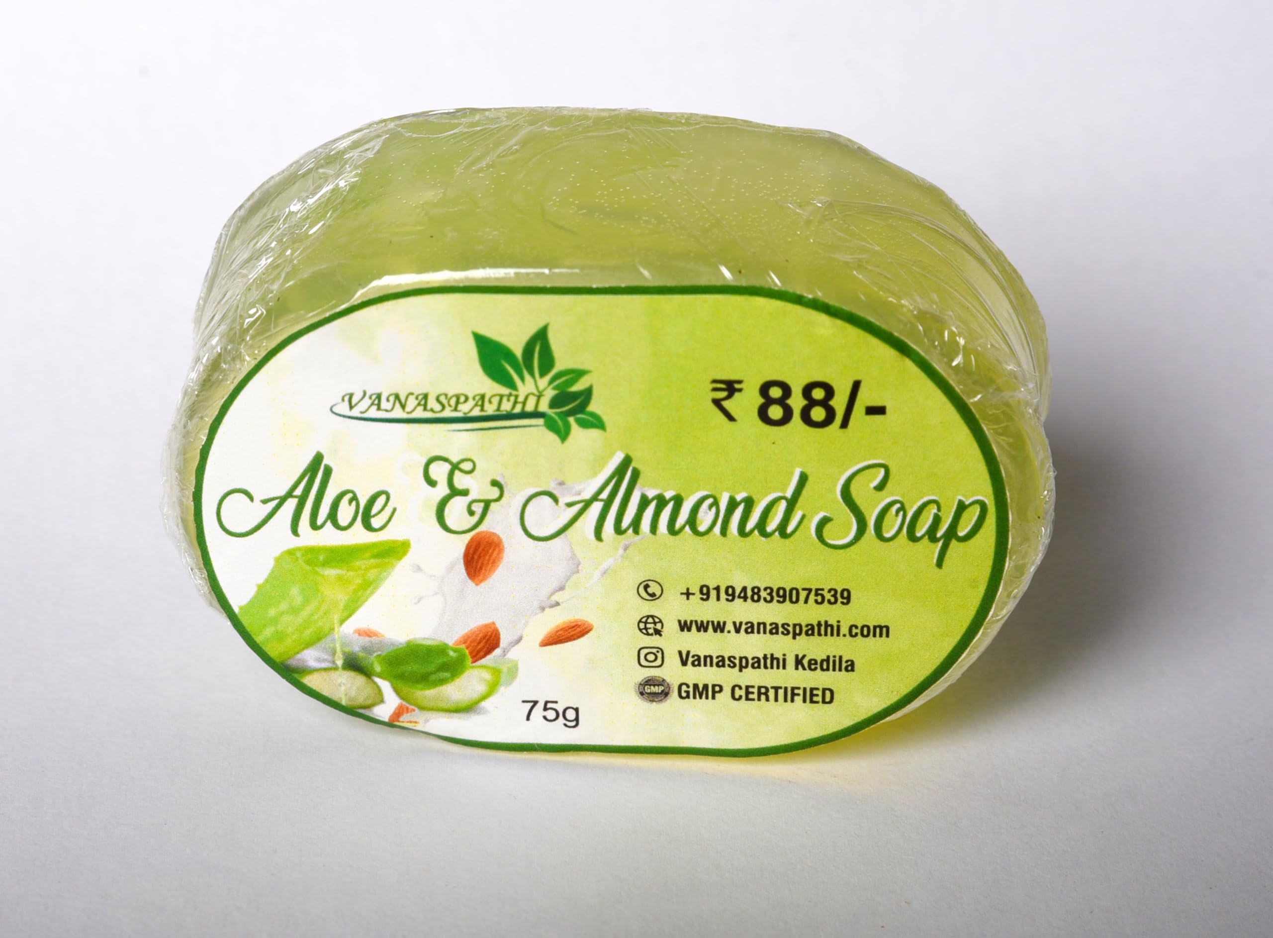 Natural Aloe Vera & Almond Soap Bar - Pack of 4 | Moisturizing & Gentle Skin Care for Face & Body | Perfect for Dry, Sensitive Skin & Daily Use