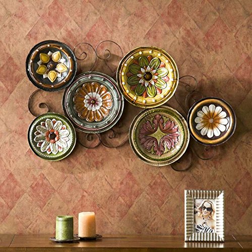 Hand-Painted Italian Metal Wall Sculpture - Glazed Finish for Home & Office Decor | Perfect for Living Room, Bedroom, or Entryway