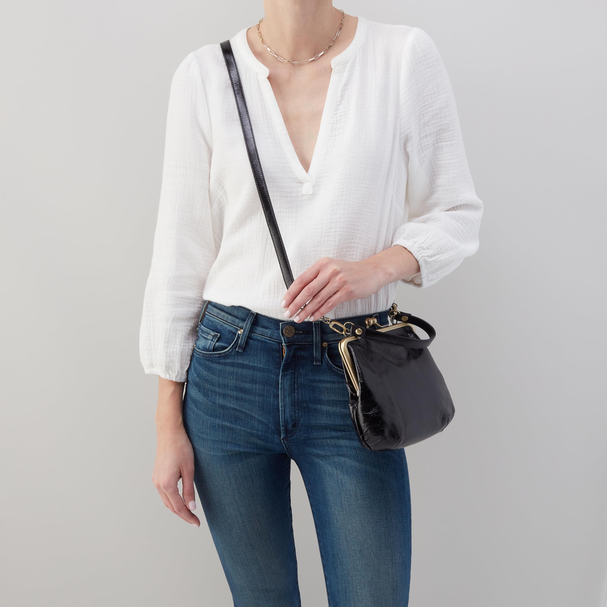 Vintage HOBO Alba Leather Crossbody Bag for Women - Perfect for Daily Use & Travel