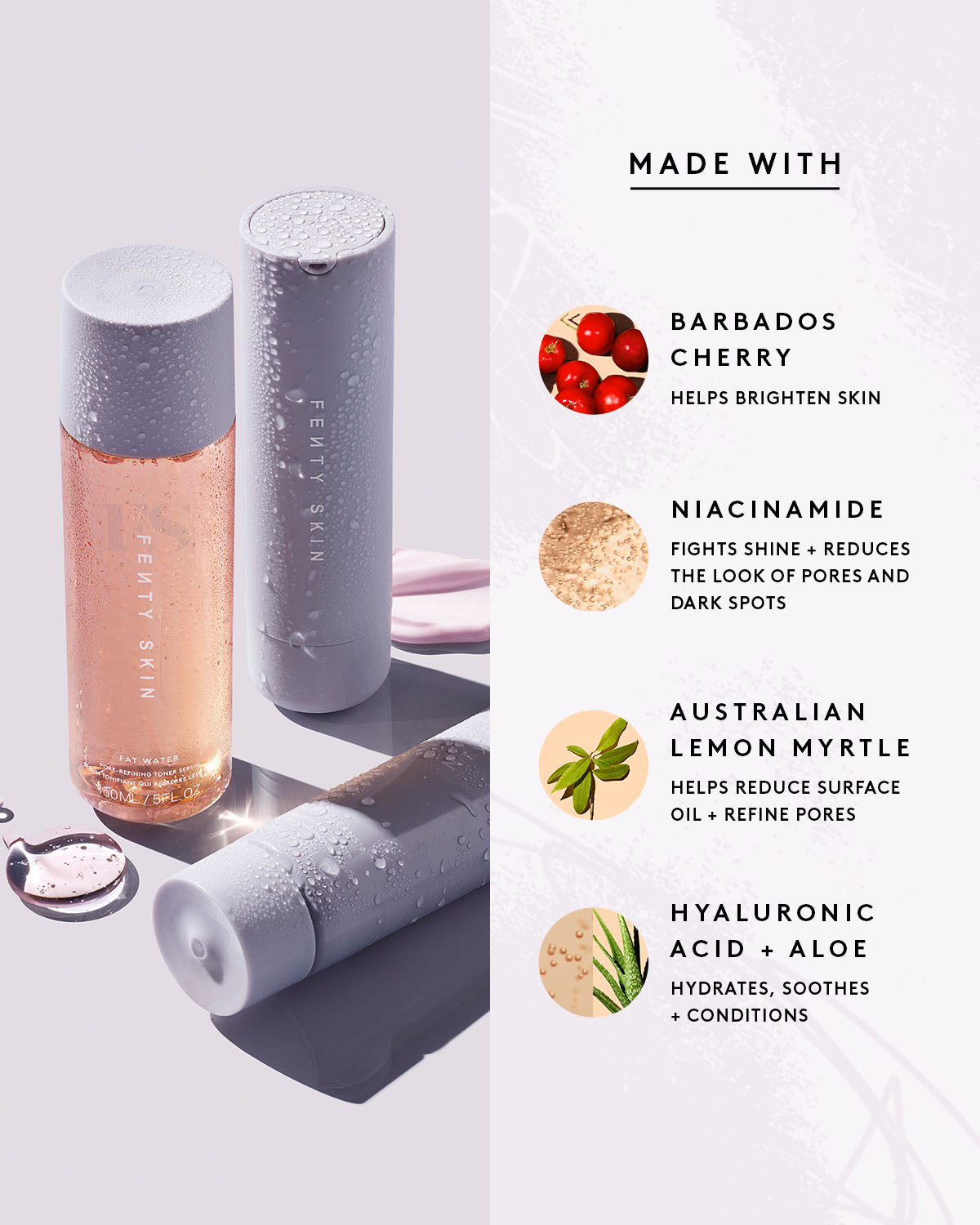 Fenty Skin Start'rs Full Size Bundle with Mineral SPF 30 - Hydrating Skincare Set for Glowing Face & Sun Protection | Perfect for Daily Routine & Travel Skincare