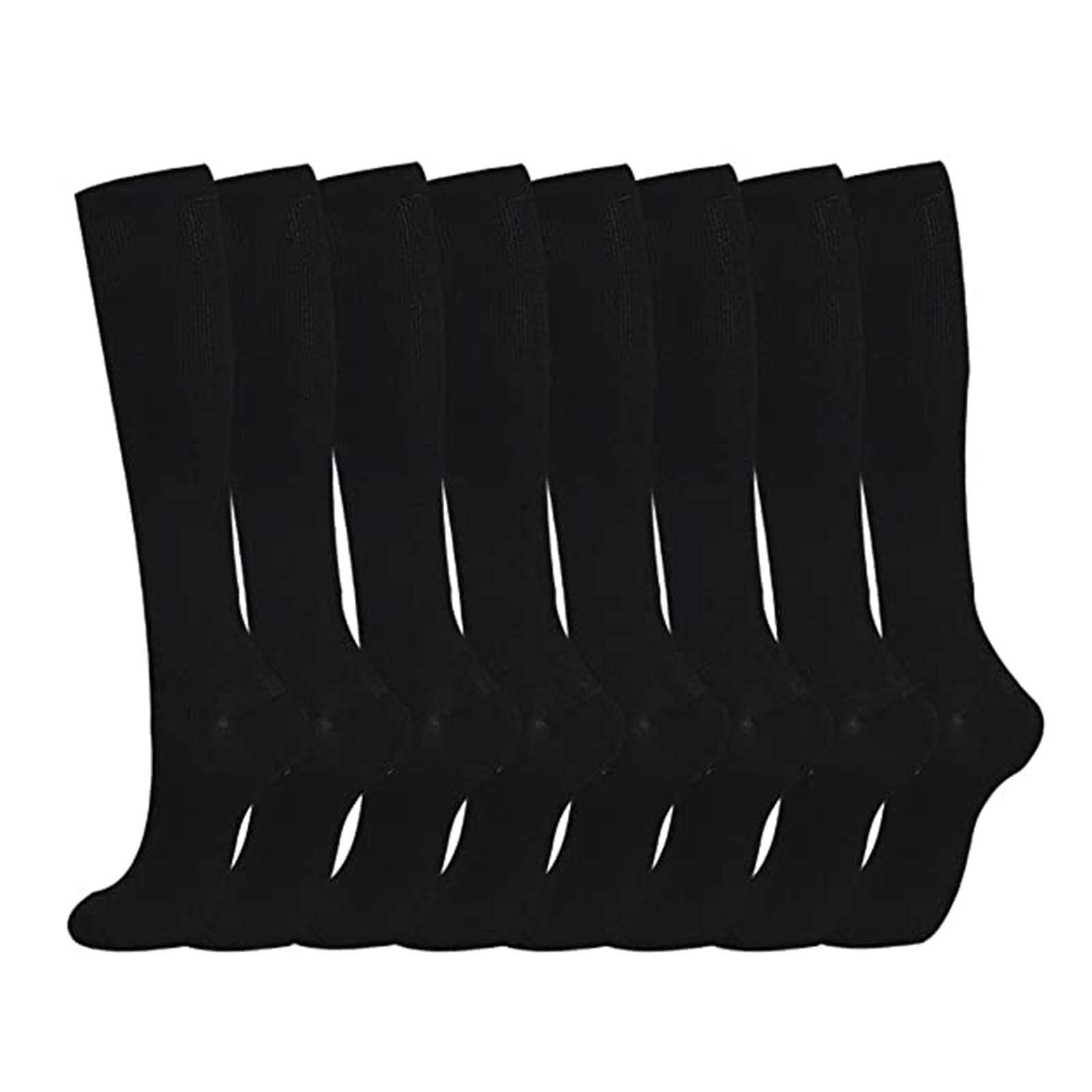 Unisex 8-Pair Compression Socks for Sports & Running - Wide Calf Support, Plus Size, Breathable & Comfortable - Perfect for Workouts, Travel & Daily Wear