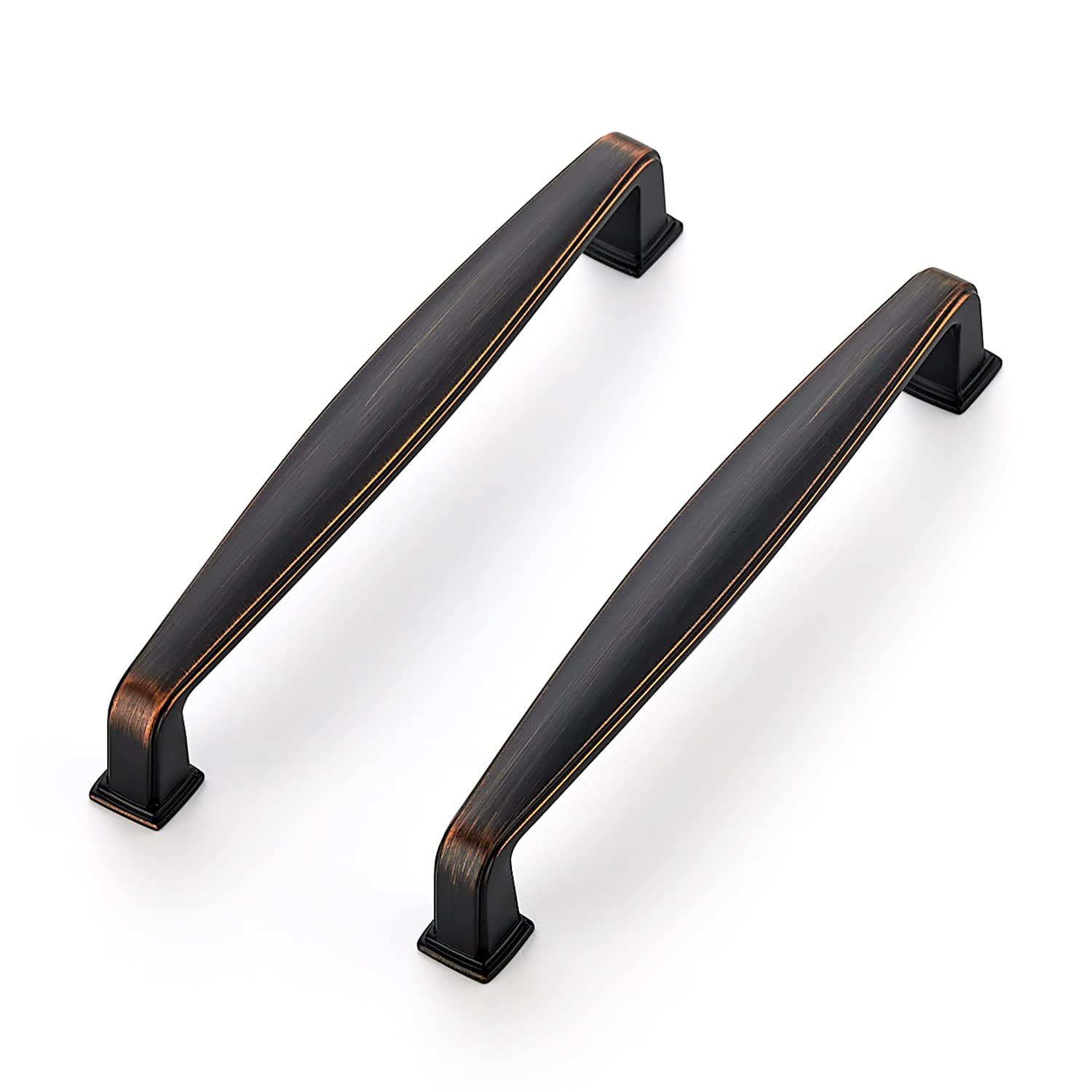 Ravinte 5-Pack Solid 5-Inch Oil Rubbed Bronze Cabinet Handles & Drawer Pulls - Durable Kitchen Cabinet Hardware for Cabinets, Cupboards & Drawers (Perfect for Home Renovation & DIY Projects)