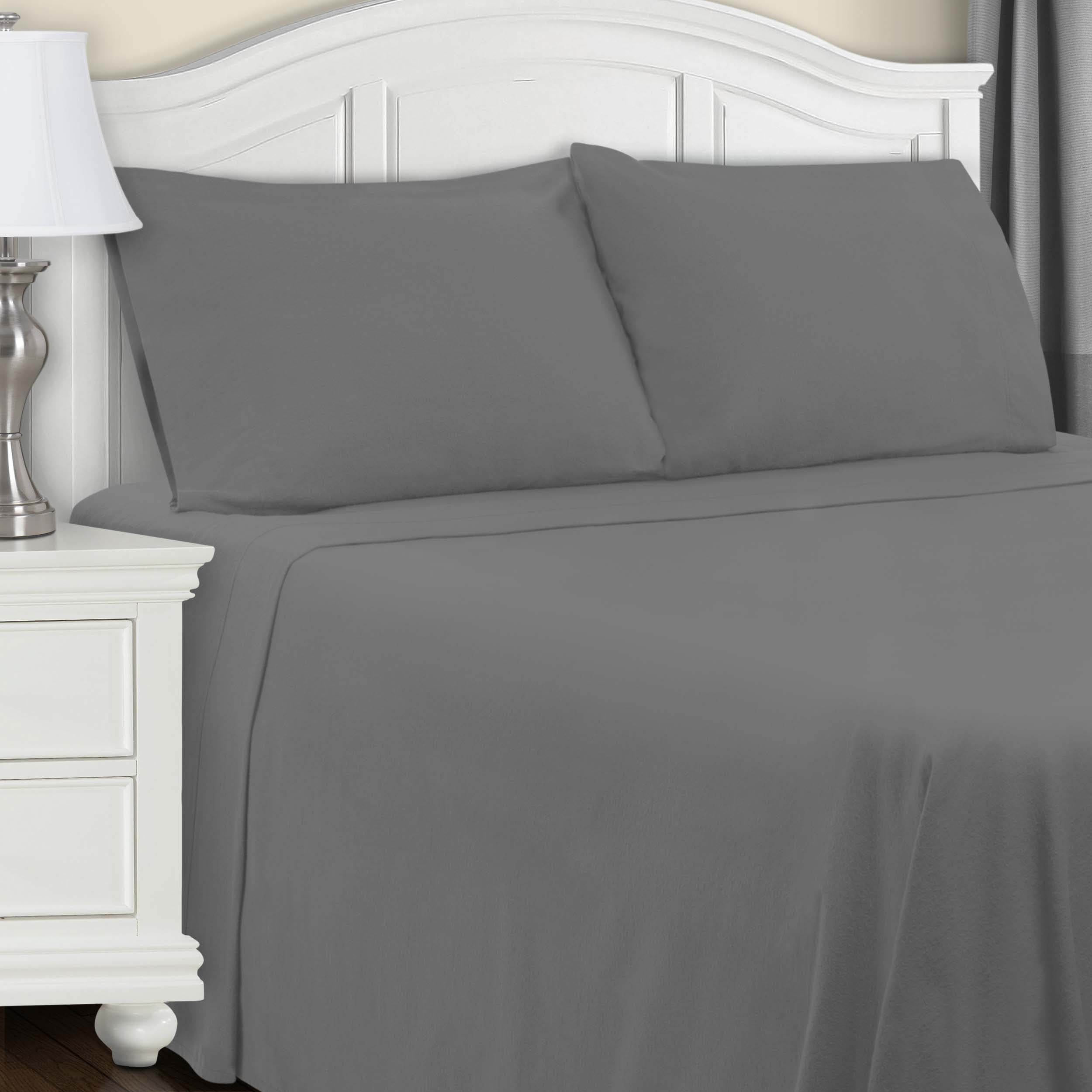 Premium Cotton Flannel Deep Pocket Sheet Set - Soft & Cozy Bedding for Winter - Queen Size, Solid Trellis Pattern - Perfect for Cold Nights & Guest Rooms