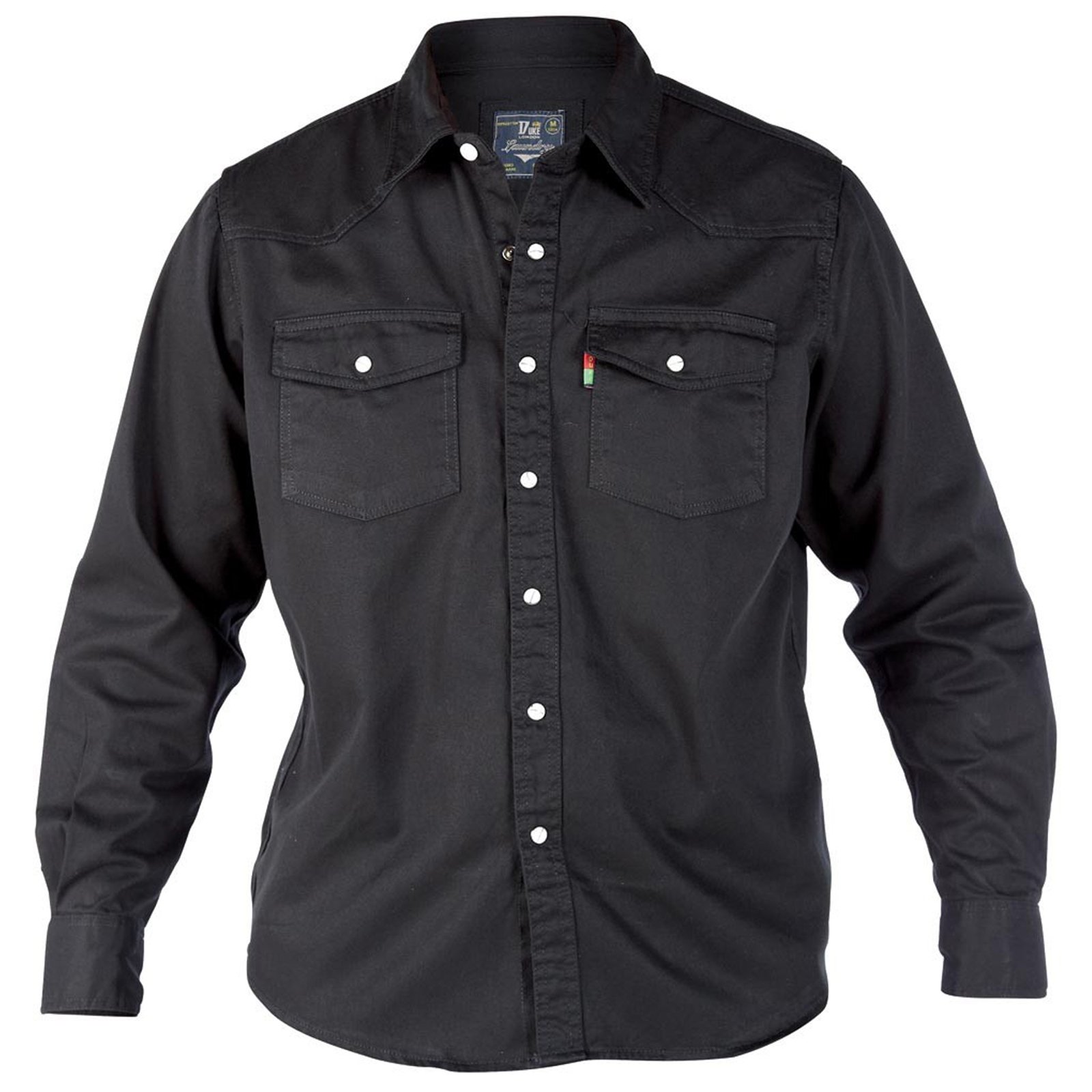 Duke London Men's Denim Shirt - Western Stonewash Trucker for Casual Wear