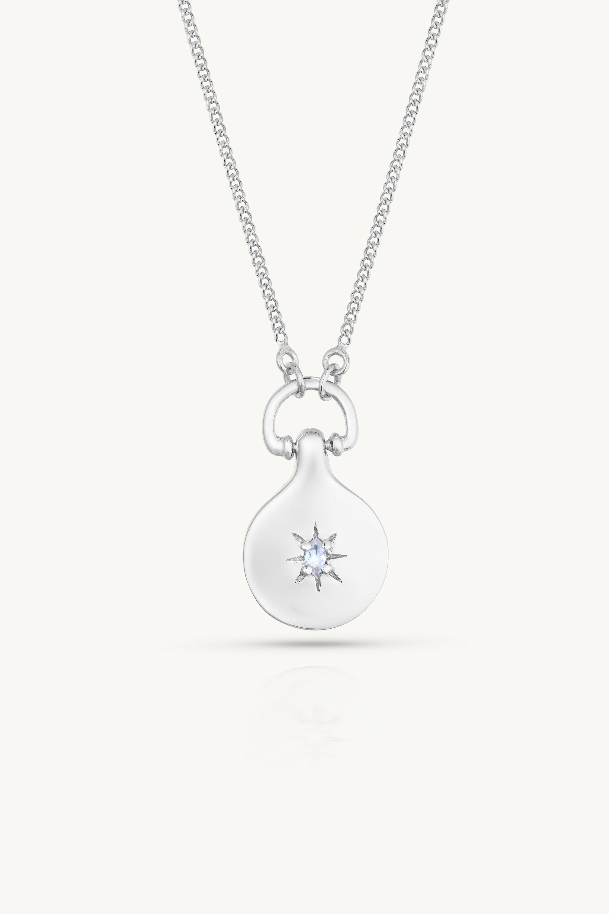 Starry Night Moonstone Silver Pendant Necklace - Handmade Bohemian Jewelry for Women - Perfect for Boho Chic Outfits & Special Occasions