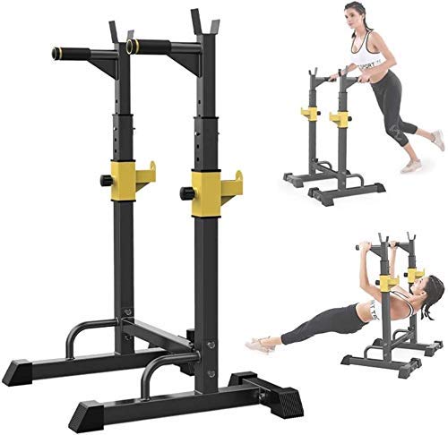 Multi-Function Home Gym Squat Rack with Adjustable Height & Width - Power Rack for Weight Lifting, Cross Training & Powerlifting - Includes Dumbbell Stand - Perfect for Home Workouts & Strength Training