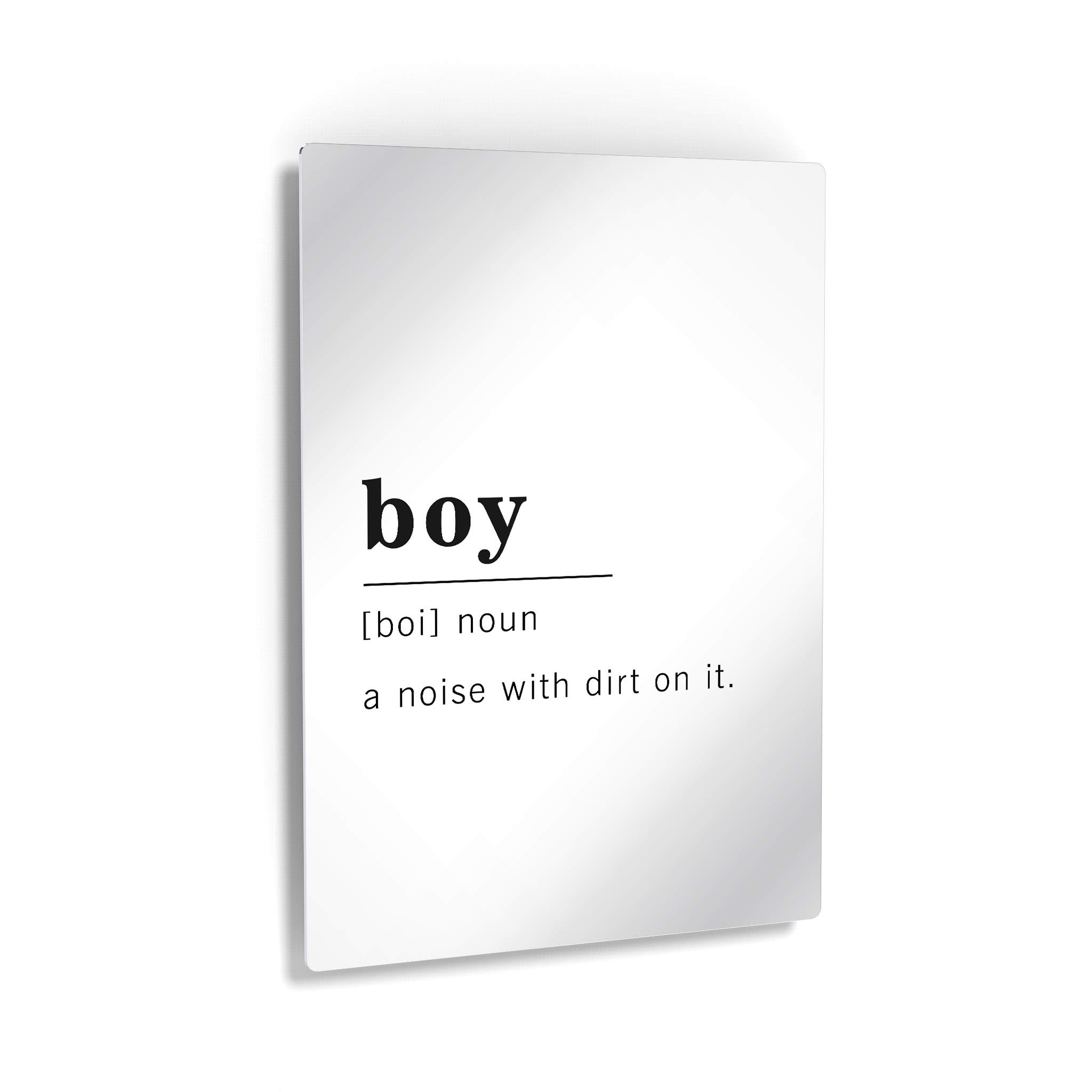 Funny Noun Dictionary Definition of Boy Metal Print - Inspirational Quote Sign for Office, Living Room, Bedroom & Bathroom - Ready to Hang Wall Art Home Decor (36x24 Inches) - Made in USA | Perfect Gift for Birthdays, Housewarming & Dorm Decor