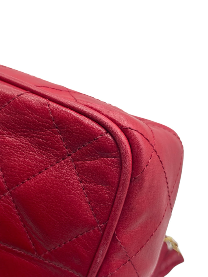 Vintage Chanel Quilted Matelasse Double Chain Shoulder Bag - Authentic Luxury Handbag for Women, Perfect for Parties, Dating & Special Occasions