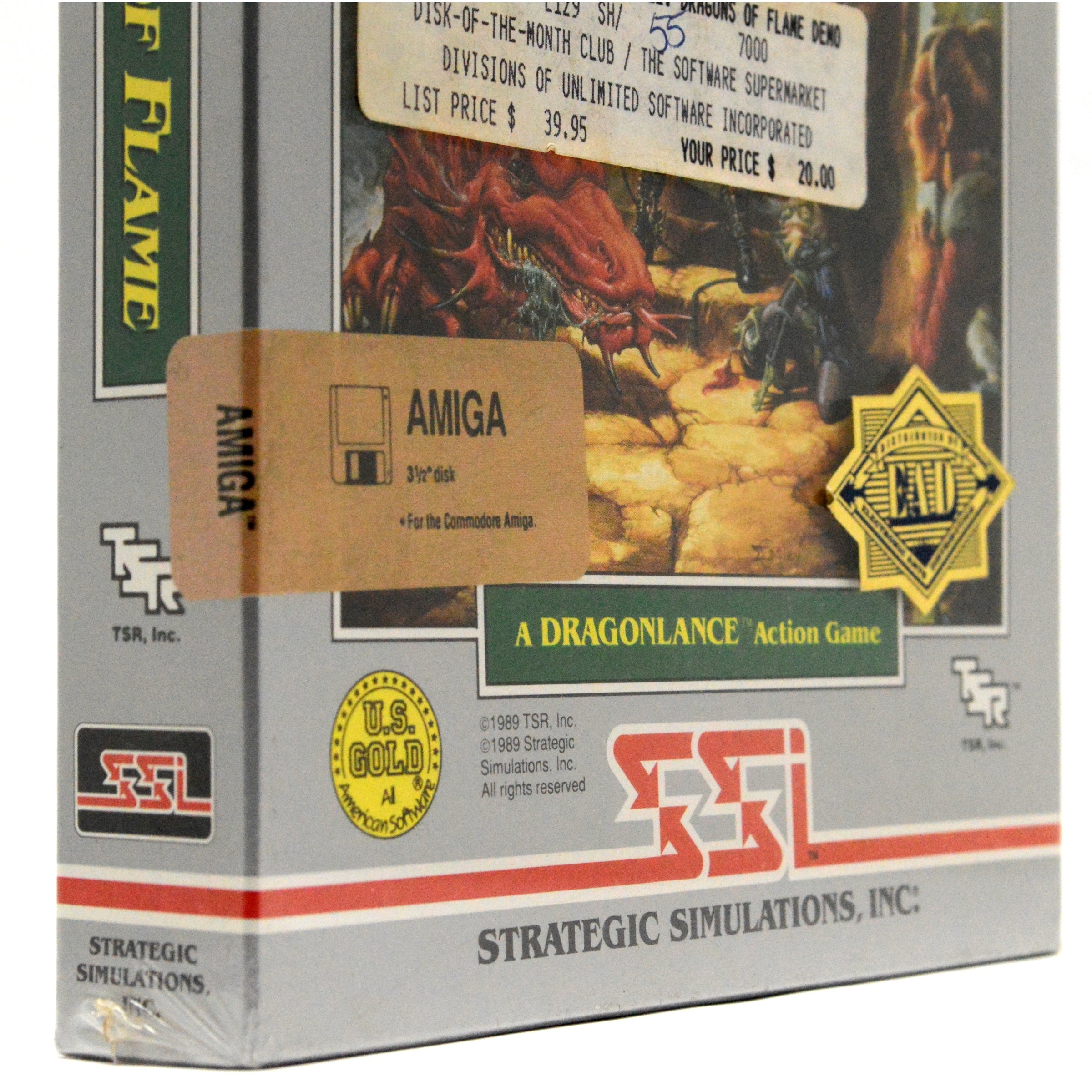 Commodore Amiga Sealed Dungeons & Dragons Game - Dragons of Flame Rare New Collectible for Retro Gaming & Tabletop RPG Enthusiasts