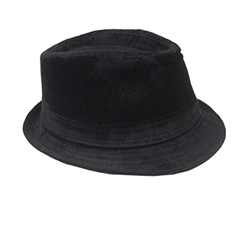 Stylish Solid Corduroy Trilby Fedora Hat - Classic Unisex Design for Men & Women - Perfect for Casual Outfits, Vintage Looks, and Outdoor Events