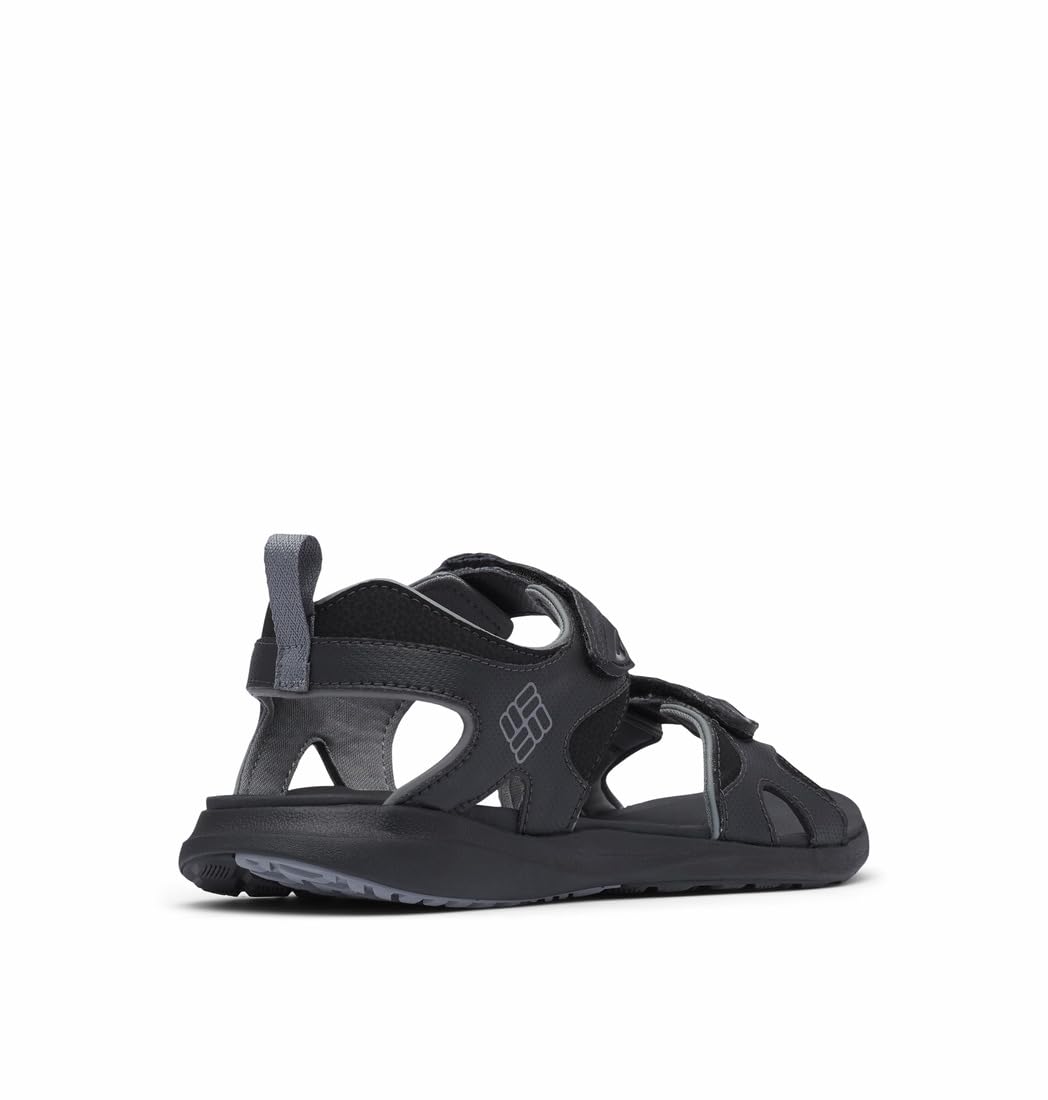 Columbia Men's 2 Strap Comfortable Outdoor Sandals - Black/Ti Grey Steel - Size 15 US - Perfect for Hiking, Beach & Summer Adventures