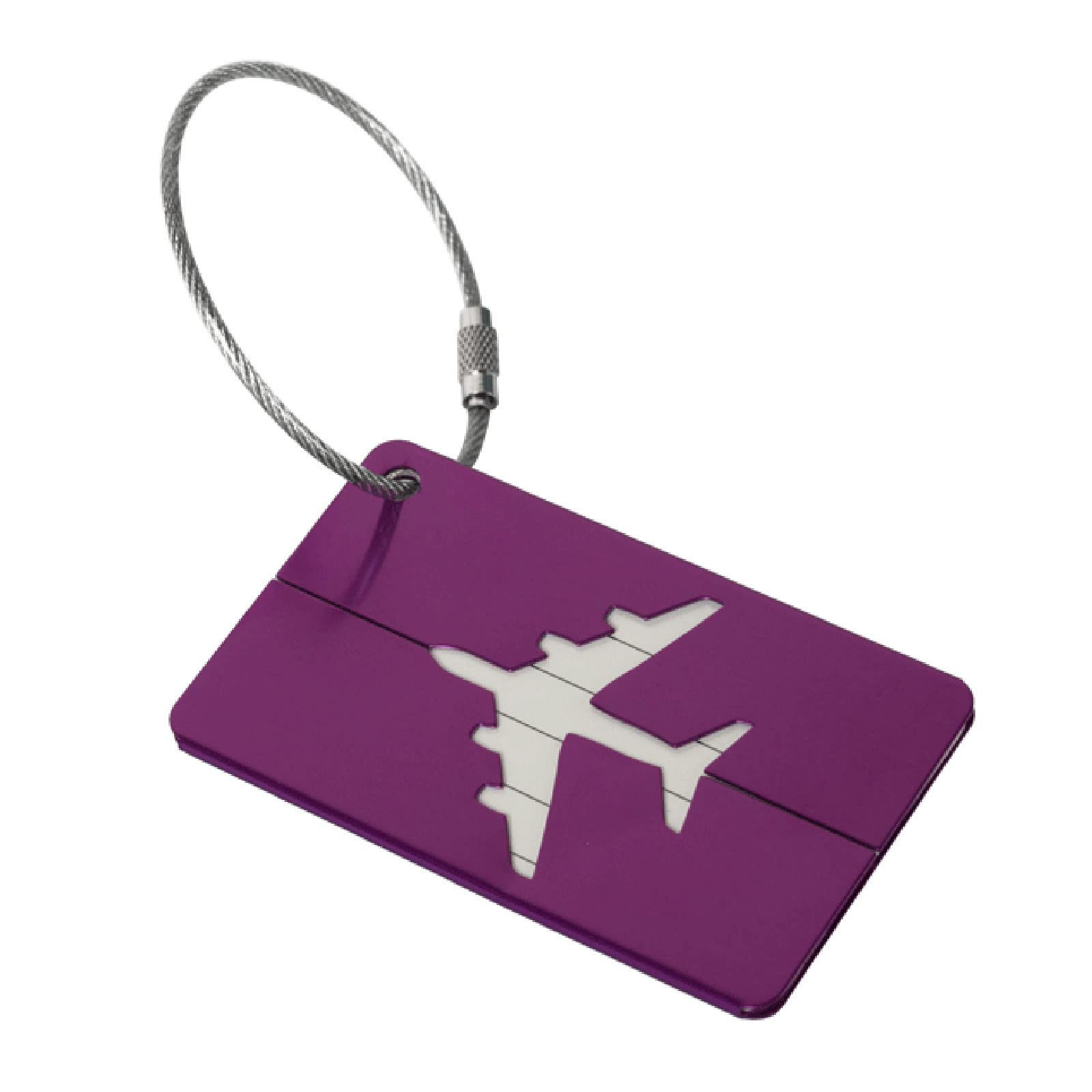 Jelly Comb Cord Organizer Bag with Aluminum Luggage Tag - Purple Travel Accessories for Suitcase, Backpack & Carry-On (Includes Address Tag for Easy Identification) | Perfect for Business Trips, Vacations & Airport Security