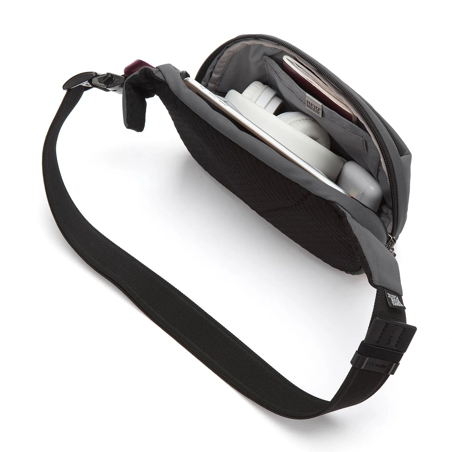 Pacsafe Vibe 100 Anti-Theft RFID Blocking Waist Pack for Travel, Hiking & Daily Use - Secure Crossbody Bag with Cut-Proof Straps for Men & Women