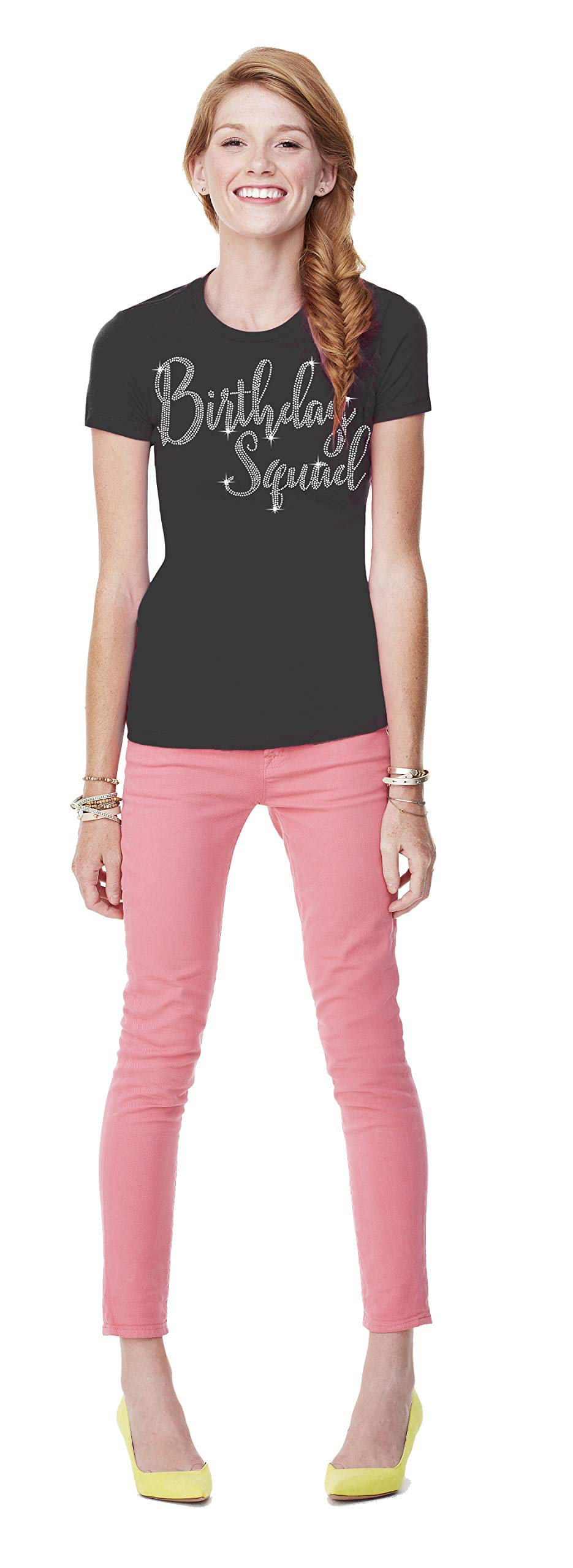Sparkling Rhinestone Birthday T-Shirts for Women - Elegant Bedazzled Birthday Tees - Perfect Birthday Gifts for Her - Great for Parties, Celebrations & Special Occasions
