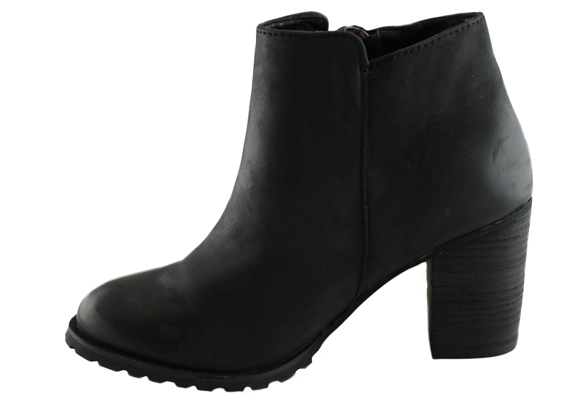 RMK Women's Lucetta Fashion Leather Ankle Boots - Stylish & Comfortable Low Heel Booties for Fall & Winter | Perfect for Office, Dating & Casual Outfits