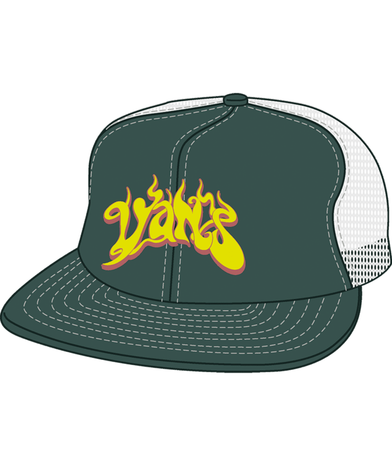 VANS Higher Place Unstructured Trucker Hat for Men & Women - Vintage Baseball Cap for Casual Wear, Street Style, and Outdoor Activities