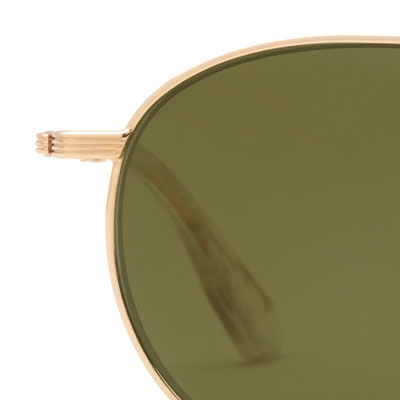 RAMPART FOLD 18K Gold & Crystal Polarized Sunglasses - Stylish UV Protection for Outdoor Sports & Driving