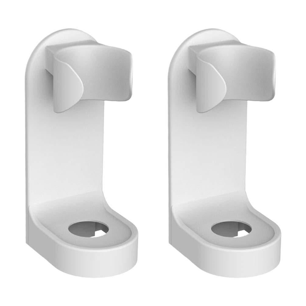 EXCEART 2 Pack Wall Mount Toothbrush Holder - White Bathroom Organizer with Strong Suction Cups & Adhesive, Perfect for Electric Toothbrushes, Shower Storage & Countertop Display - Ideal for Small Spaces, Dorm Rooms & Travel