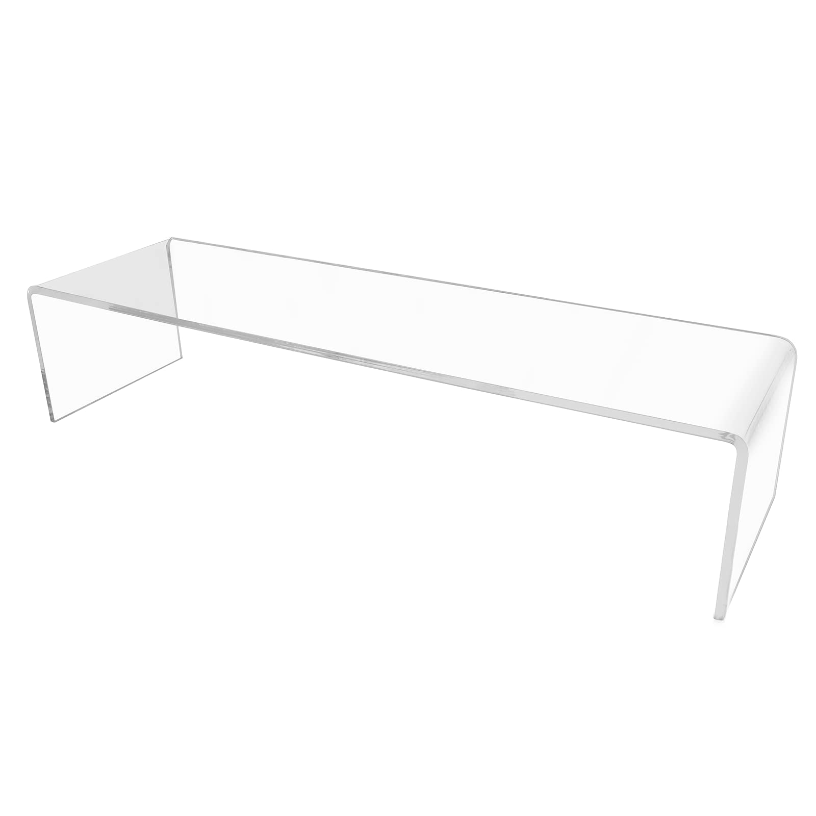 Clear Acrylic Plinth Shelf Risers DS80 - Cabinet & Retail Shop Display Organizer for Kitchen, Bathroom & Store Showcase