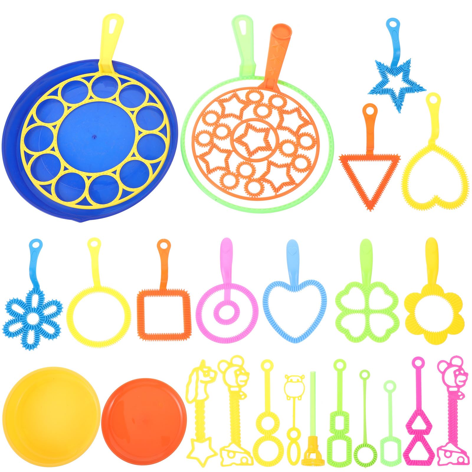 Kisangel 26pcs Giant Bubble Wands Set with Tray - Fun Bubble Makers for Kids, Summer Outdoor Party Favors, Birthday Gifts - Perfect for Backyard Play, Beach Activities, and Garden Parties