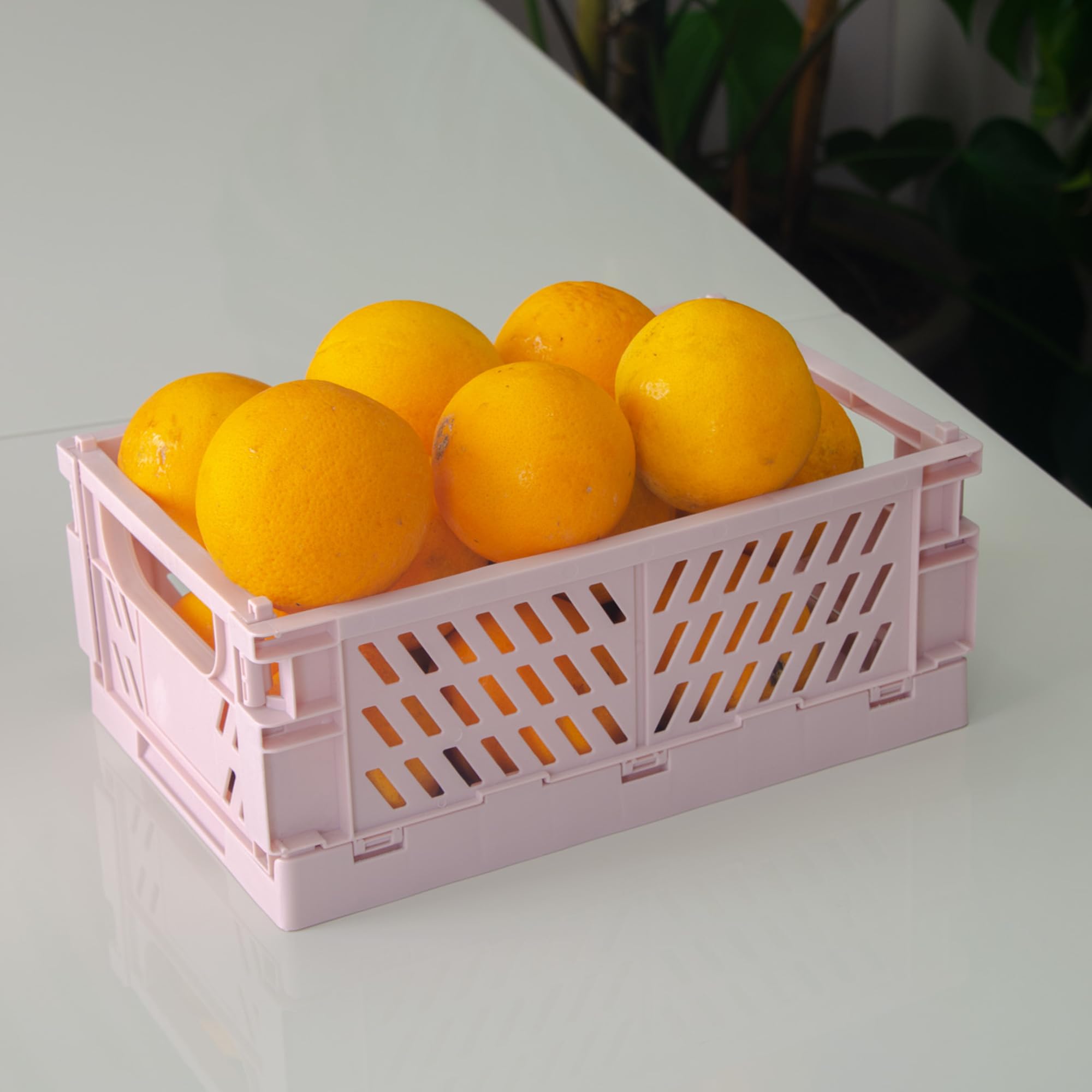 Monomono Stackable Plastic Storage Bins - 5-Pack Pastel Yellow Organizing Crates (10.5x6.6x3.6 Inches) for Home, Office, Kids Room & Closet Organization | Space-Saving & Aesthetic Storage Solution
