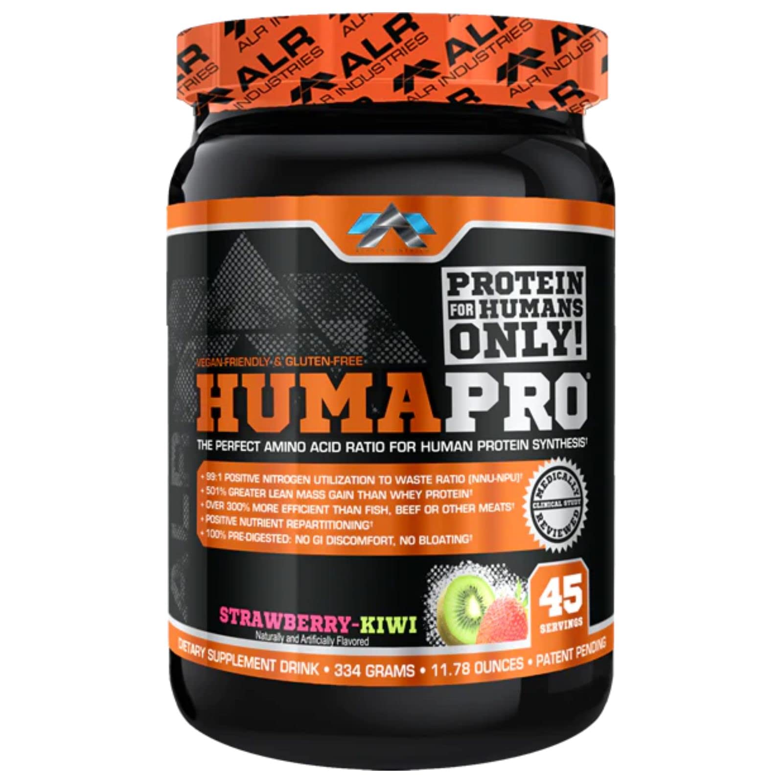 ALRI HumaPro Strawberry Kiwi Protein Powder - 334g (11.8oz) for Muscle Recovery & Workout Supplement | Pre & Post-Workout Nutrition for Athletes & Fitness Enthusiasts