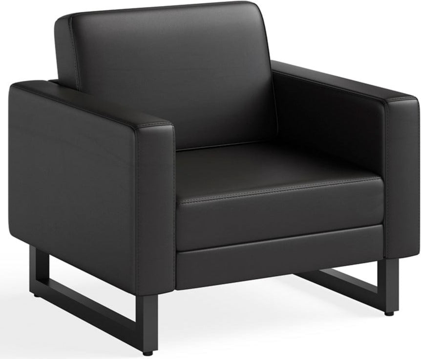 Safco Mirella Lounge Chair with Legs Included [1732MRL2] - Modern Office & Home Relaxation Chair for Living Room, Lounge, or Waiting Area