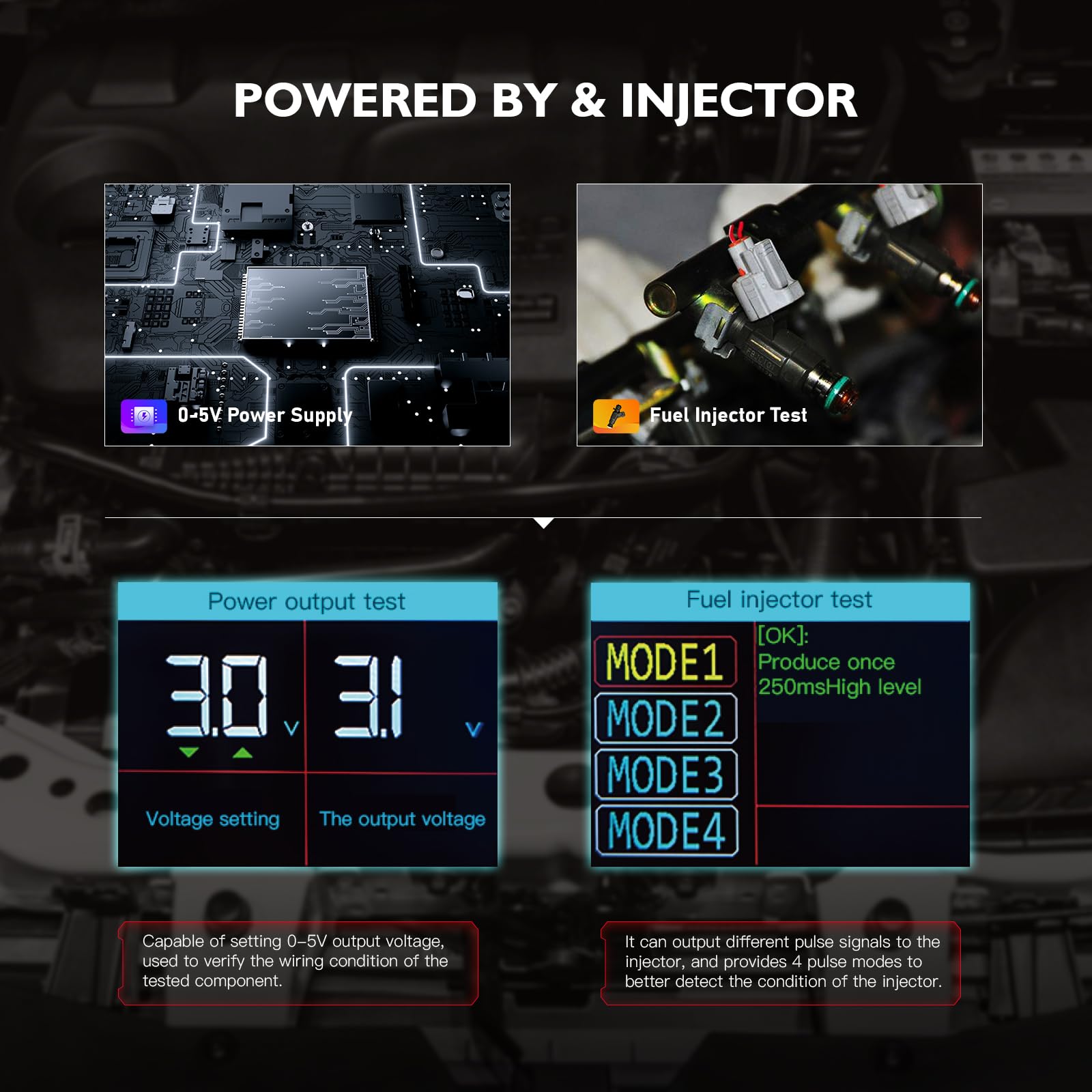 **P200 Power Circuit Probe Kit - Automotive Electrical Tester with 9-30V Range, Multimeter, Relay & Fuel Injector Test, Oscilloscope Mode (2024 Online Update) - Perfect for DIY Car Repairs & Professional Diagnostics**