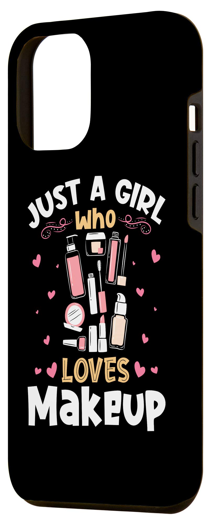 iPhone 12 Pro Max Case for Girls - Cute Makeup Themed Protective Phone Cover - Perfect for Everyday Use, School, Work & Travel