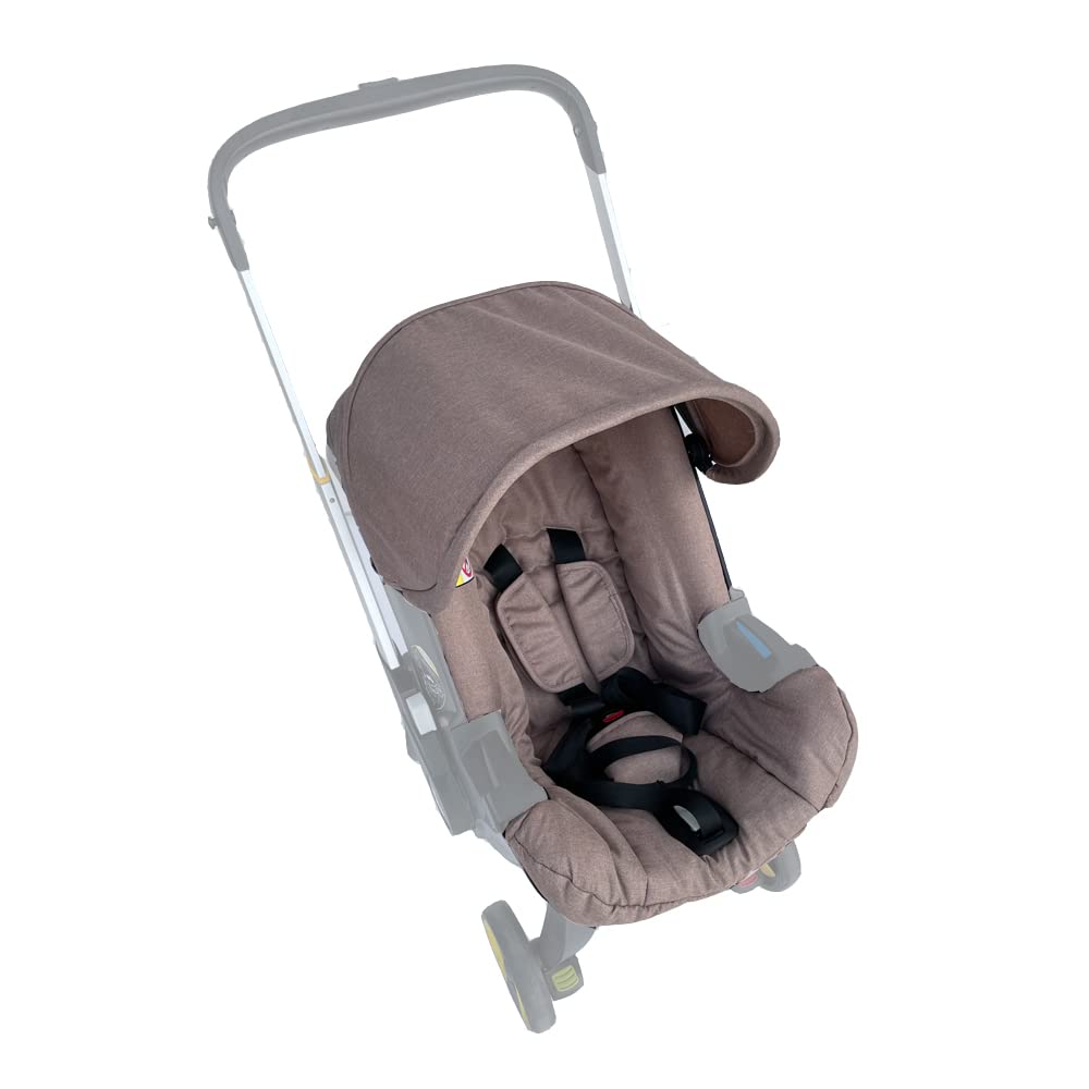 **Doona Car Seat & Stroller Accessories - Seat Cushion Changing Kit, Sun Shade & Canopy in Brown | Perfect for Travel, Baby Care & Outdoor Protection**