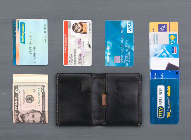 Bellroy Slim Sleeve Wallet - Ultra Thin Minimalist RFID Blocking Leather Wallet for Men - Perfect for Everyday Carry, Travel & Business Use