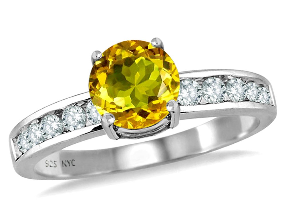 Star K Sterling Silver 7mm Round Promise Engagement Ring Band for Women - Wedding, Proposal, Anniversary Gift - Perfect for Everyday Wear & Special Occasions
