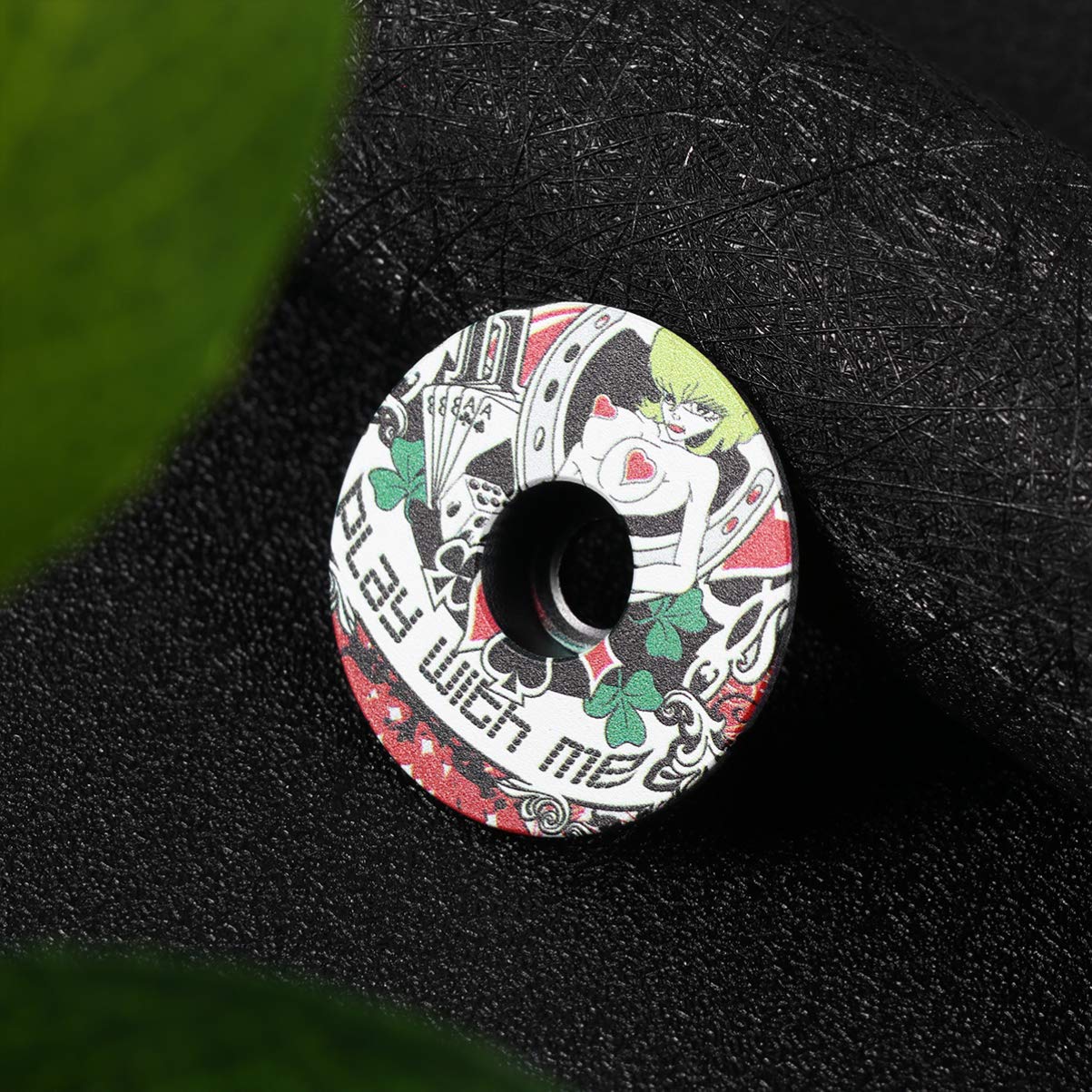 Garneck Aluminum Alloy Bicycle Headset Cap - Lightweight Bike Headset Top Cover for Mountain & Road Bikes - CNC Machined (Pattern 1) - Perfect for Cycling Enthusiasts & Bike Maintenance