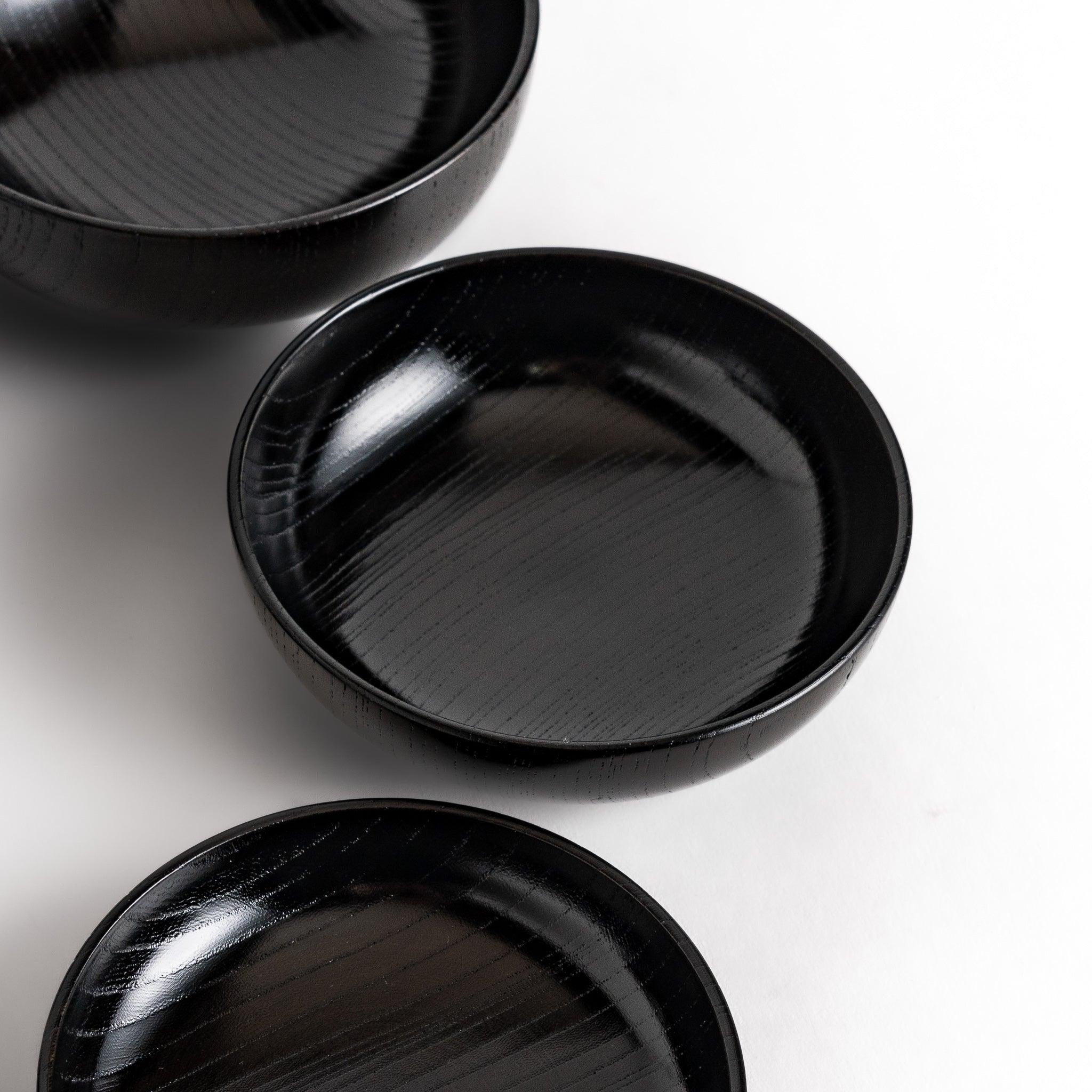 Premium Black Lacquered Oryoki Bowl Set - Traditional Japanese Zen Meditation & Mindful Eating - Perfect for Buddhist Temples, Tea Ceremonies & Home Dining