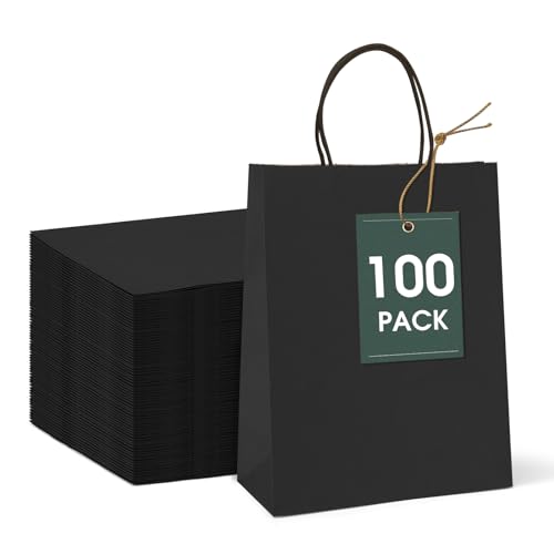 Black 8x4.25x10 Inch 100Pcs