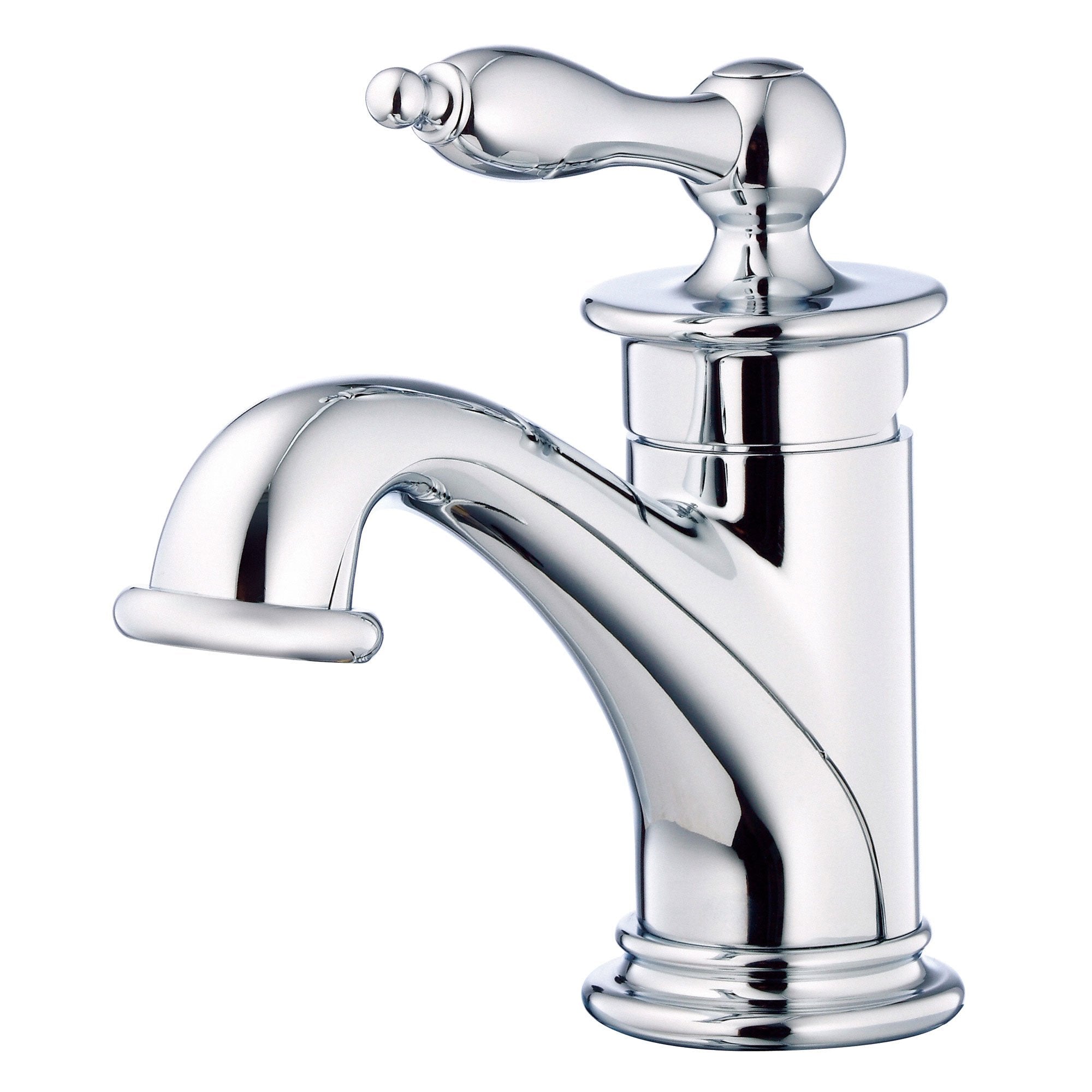 Danze Prince Chrome Single Hole 1 Handle Bathroom Sink Faucet with Touch Drain - Modern Water-Saving Design for Small Bathrooms & Powder Rooms