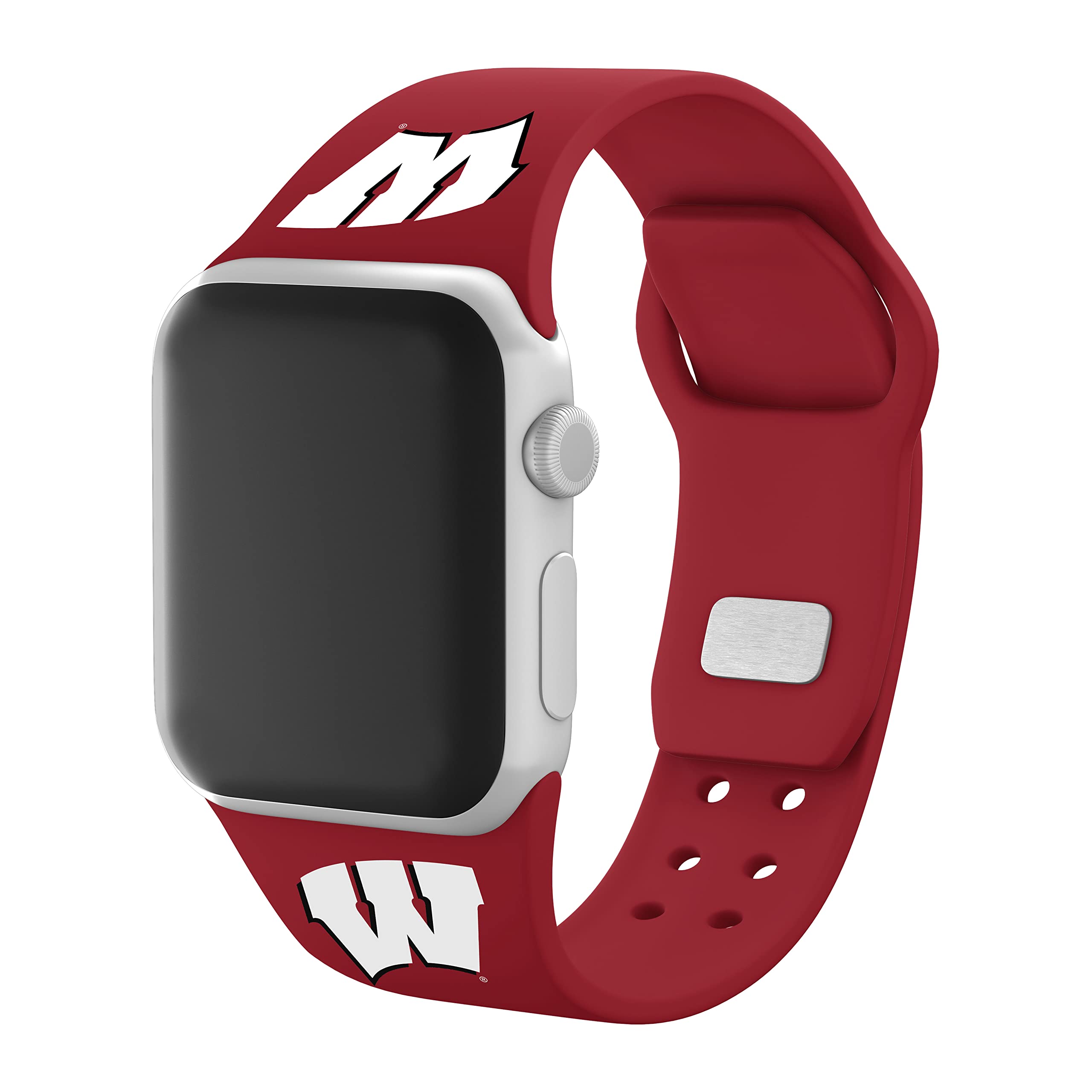 Affinity Bands Wisconsin Badgers Silicone Sport Band for Apple Watch - Durable & Comfortable Fitness Tracker Strap for Workouts & Daily Use