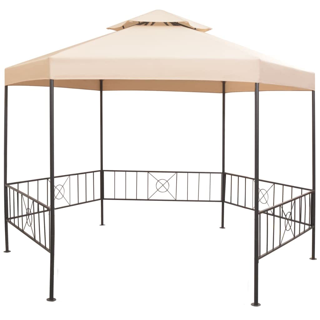 Premium 10x12ft Beige Outdoor Gazebo Tent - Waterproof Party Canopy for Backyard, Beach, Camping & Events | Heavy-Duty Pavilion Shelter with UV Protection for Weddings, Picnics & Outdoor Gatherings