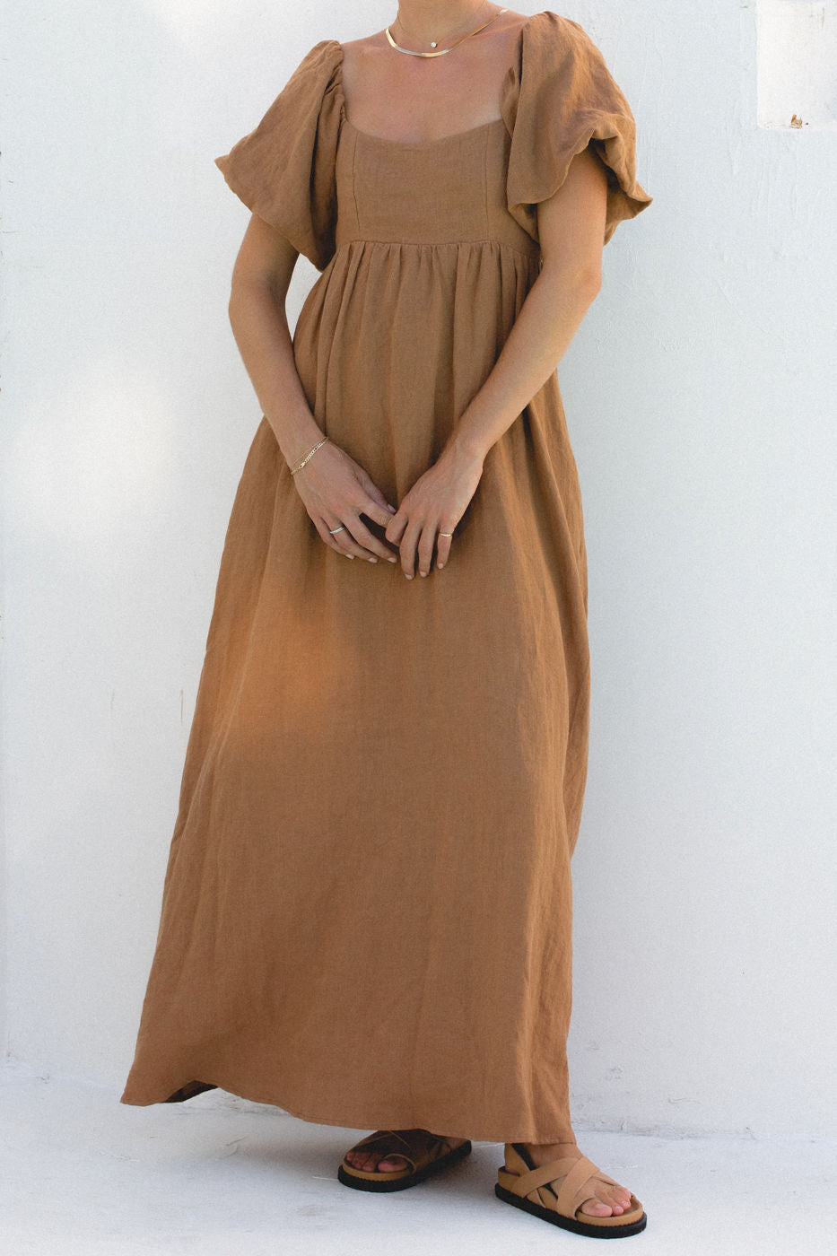 French Riviera Linen Dress for Women - Breathable Summer Beach Dress, Casual Boho Maxi Dress with Pockets | Perfect for Beach Vacations, Resort Wear & Summer Outings