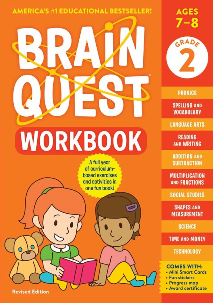 Brain Quest 2nd Grade Workbook - Revised Edition with Interactive Technology | Fun Learning Activities for Kids Ages 7-8 | Perfect for Homeschooling & Classroom Education