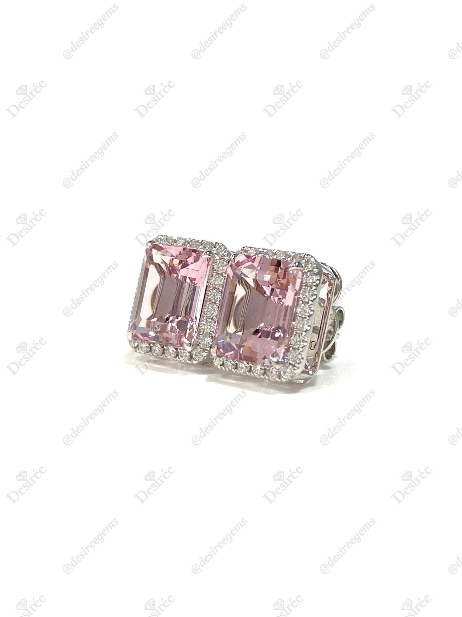 Natural Morganite 6.55ct Stud Earrings in 14K Rose Gold - Dainty Pink Gemstone Jewelry for Women, Gift for Her, Valentine's Day, Anniversary & Special Occasions
