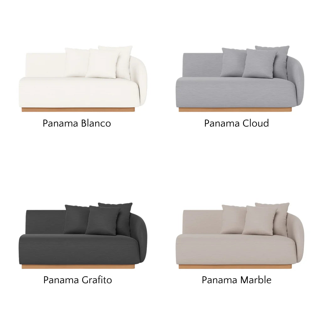 Como Outdoor 2-Seat Right-Arm Sectional Sofa Set - Waterproof Patio Furniture for Backyard, Poolside & Garden Relaxation