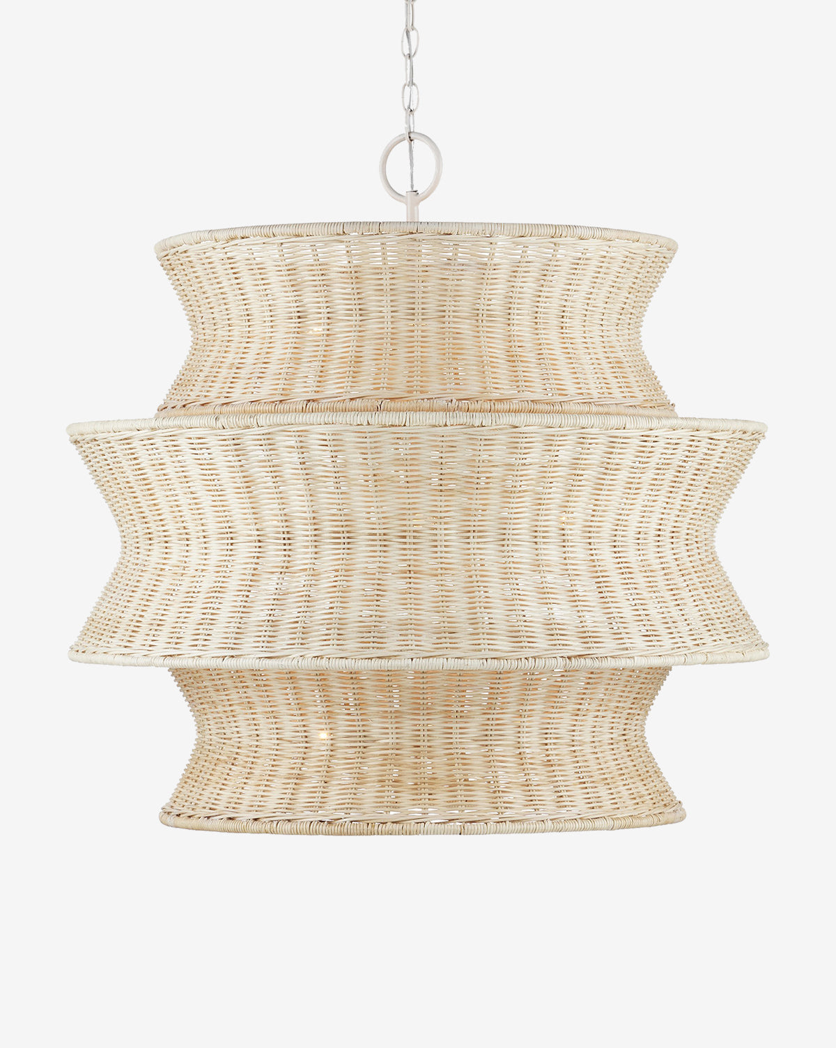 Stylish Phebe Rattan Chandelier - Modern Boho Ceiling Light Fixture for Living Room, Bedroom & Dining Area - Perfect for Farmhouse, Coastal or Bohemian Home Decor